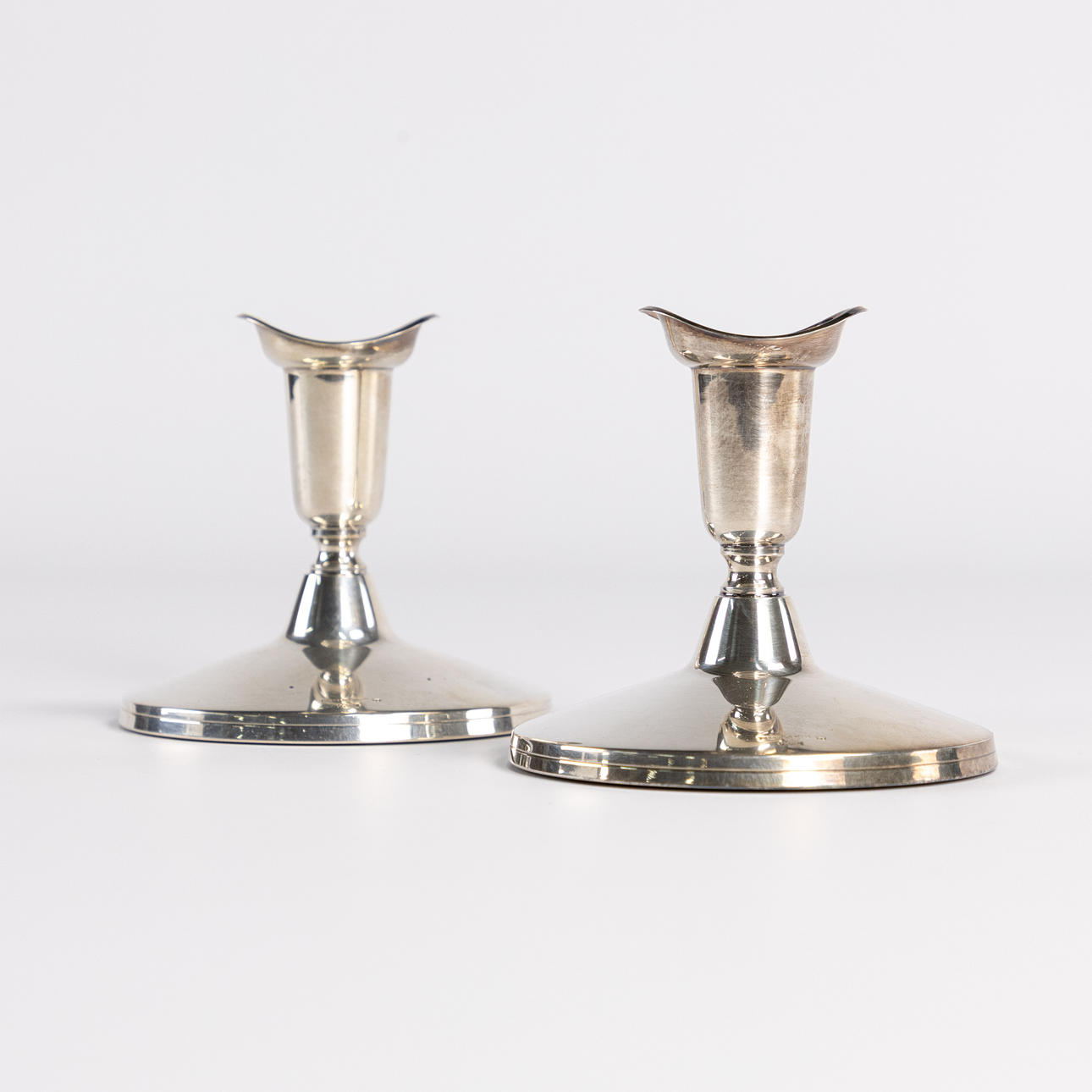 TORE ELDH. Candlesticks, a pair, silver.