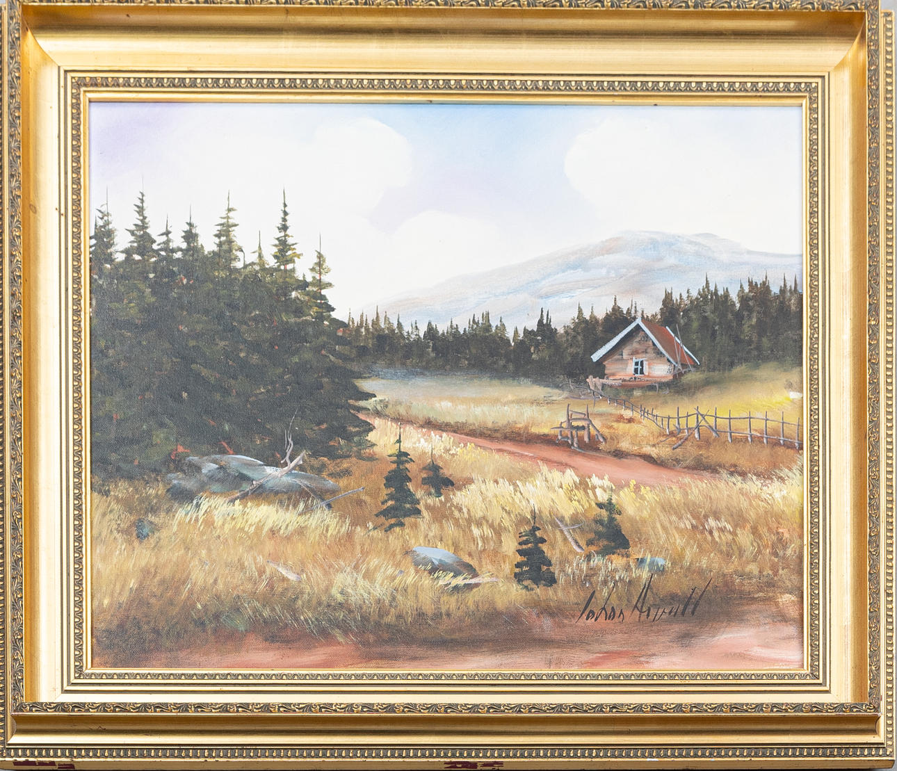 JOHAN ARVALL. Oil on canvas, signed.