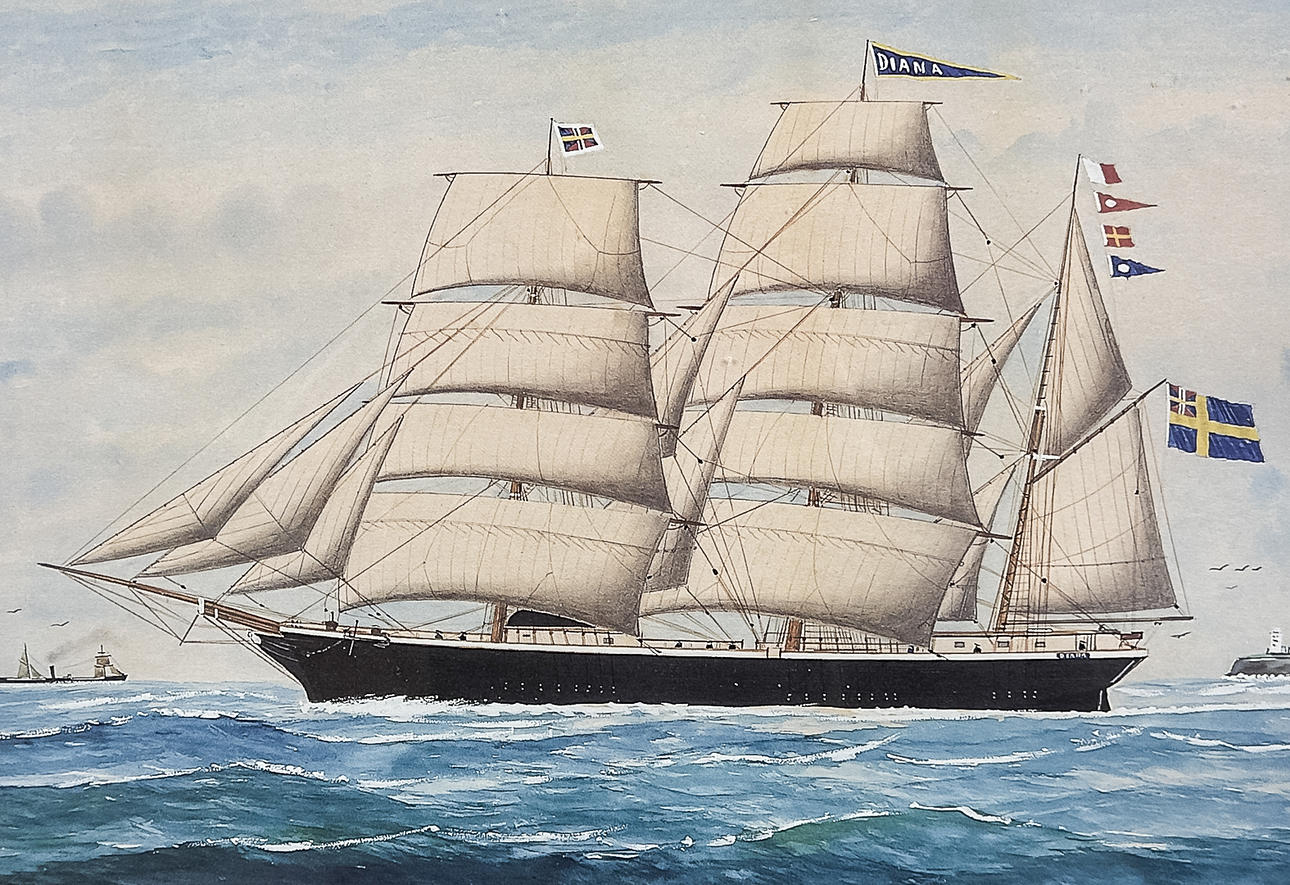A 20th-century “Barkship Diana” print.