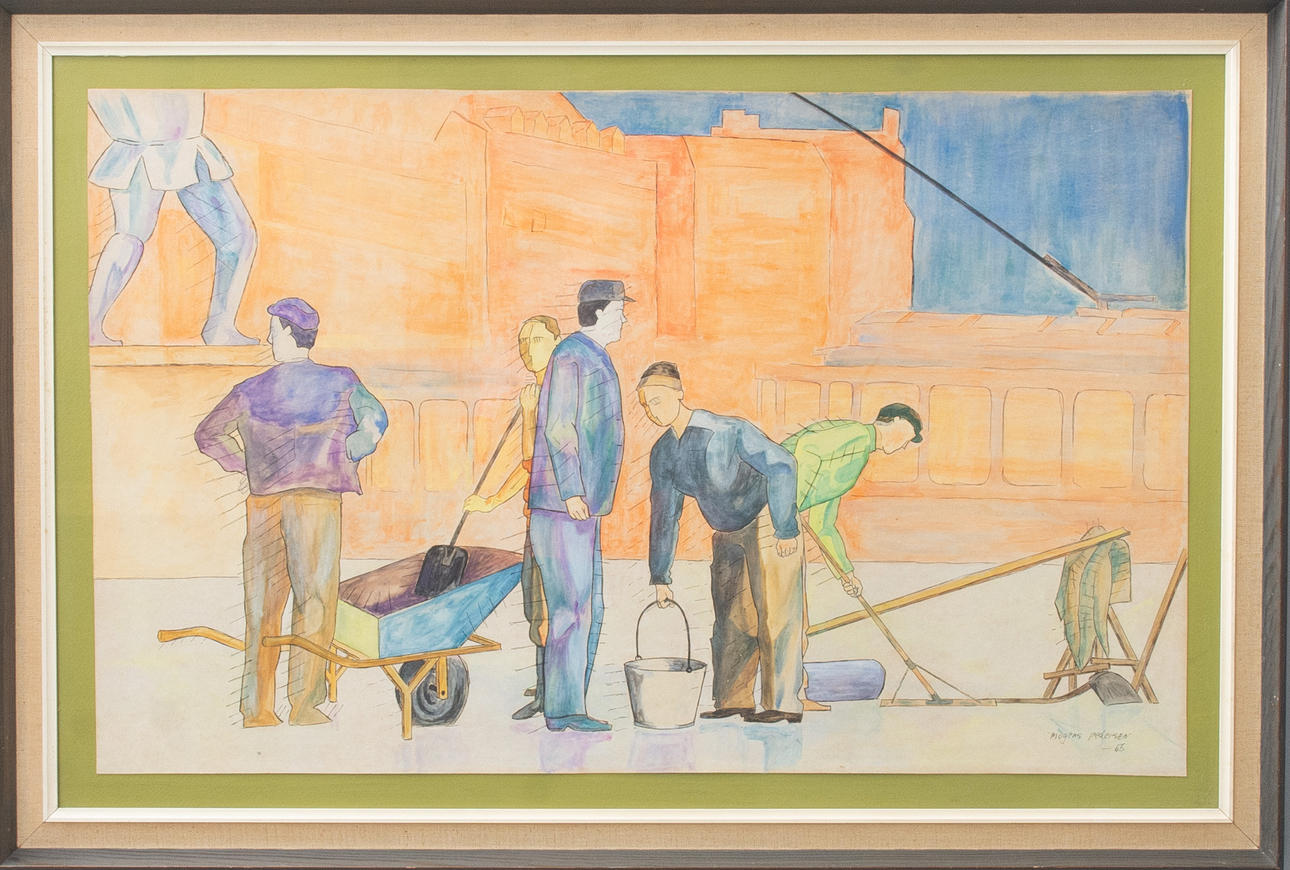 MOGENS PEDERSEN, lithograph. Signed. Denmark, 1963.