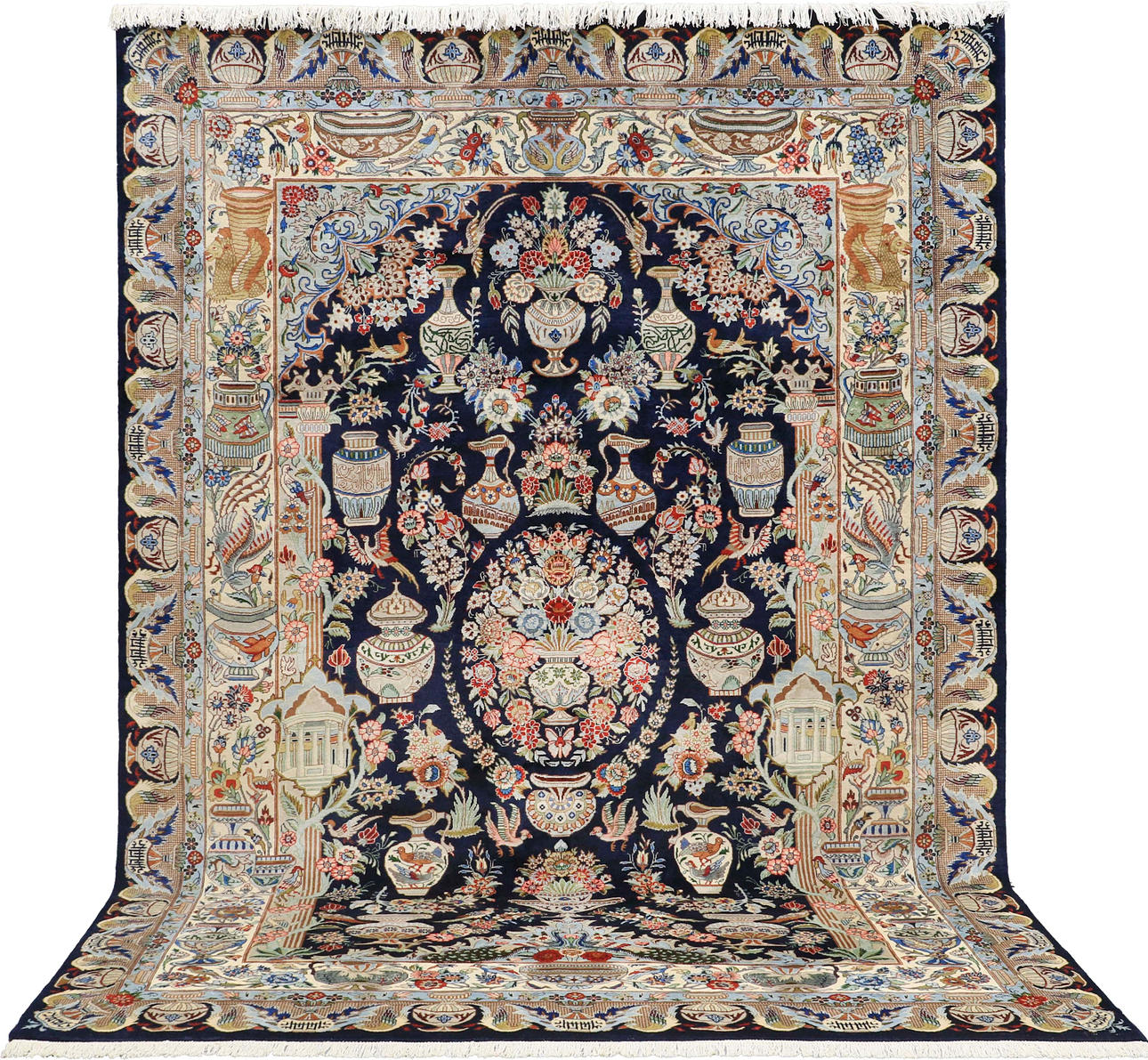 CARPET. Figural Kashmar, 357 x 243 cm.