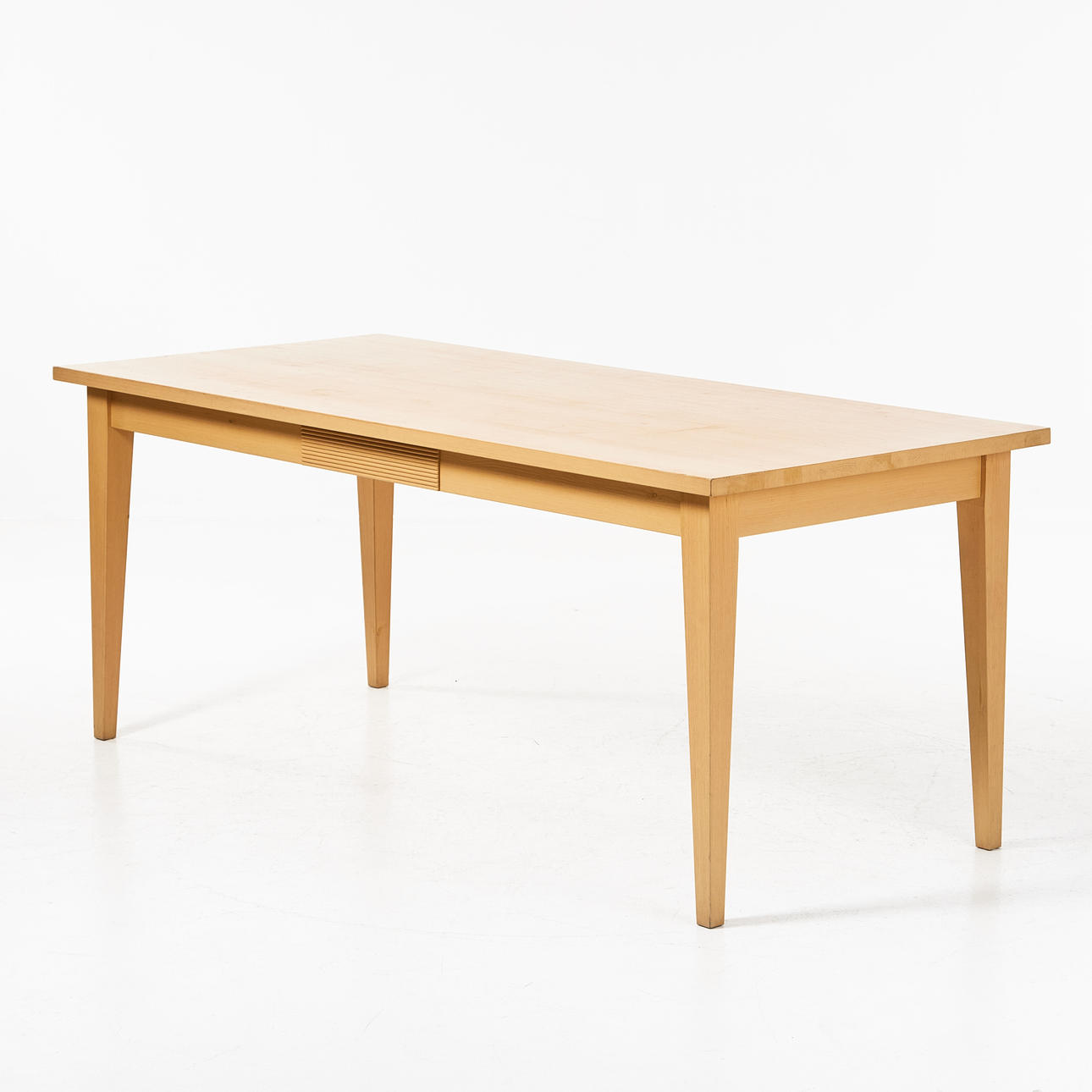 DINING TABLE, with drawer, late 20th century, painted.