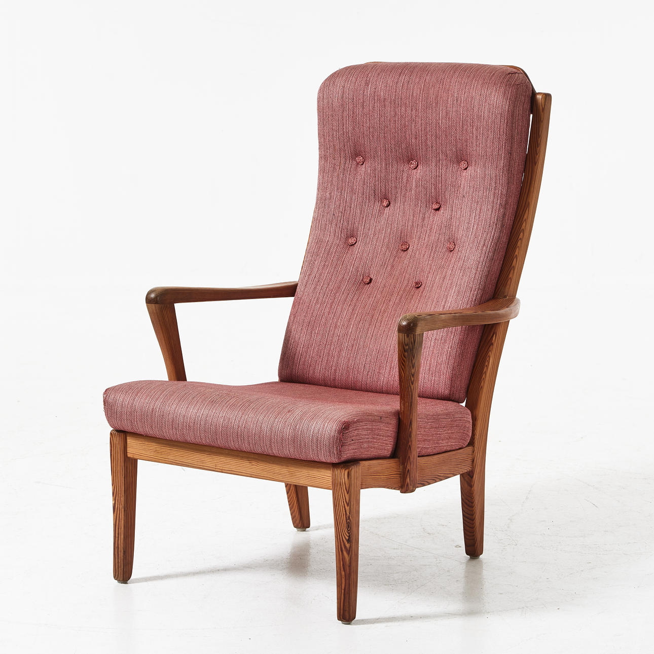 CARL MALMSTEN. Spring tray, armchair, pine, branded.