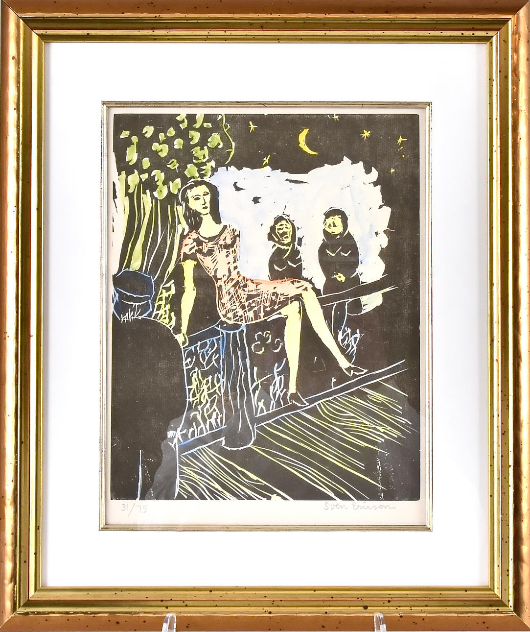 SVEN X:ET ERIXSON. Hand Colored Lithography.