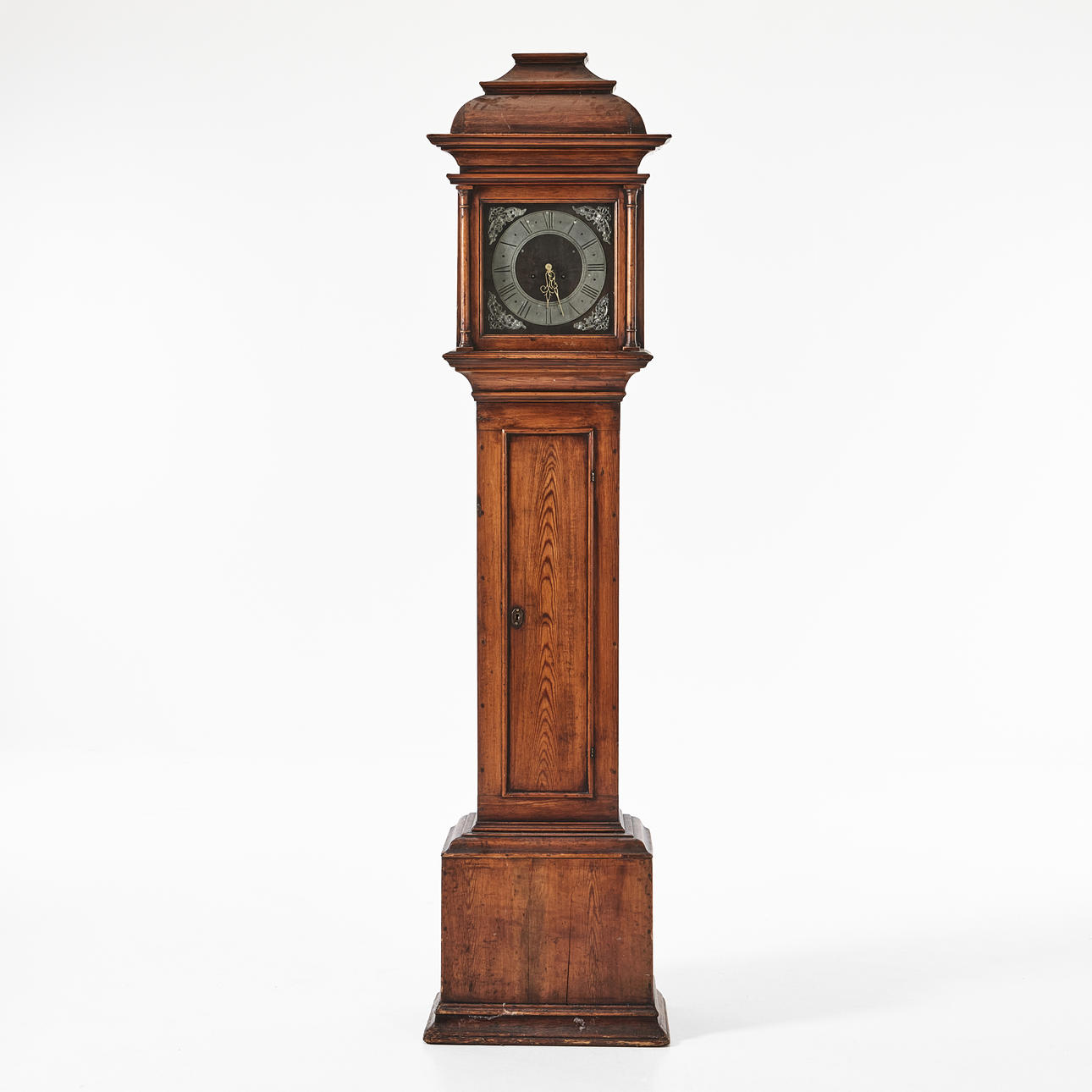 FLOOR CLOCK, pine, late baroque, dial with roman numerals.