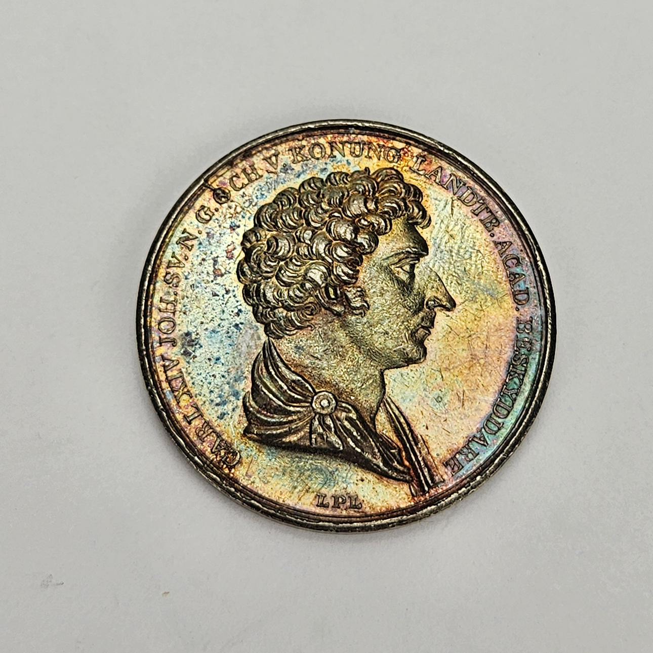 A silver medal, Carl XIV Johan.