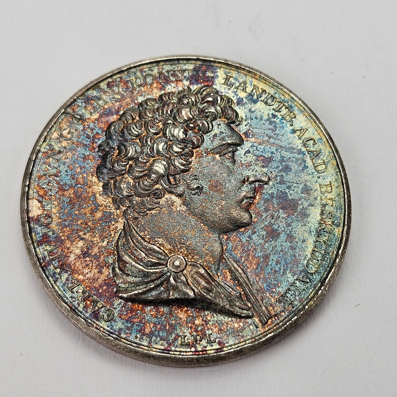 A silver medal, Carl XIV Johan.