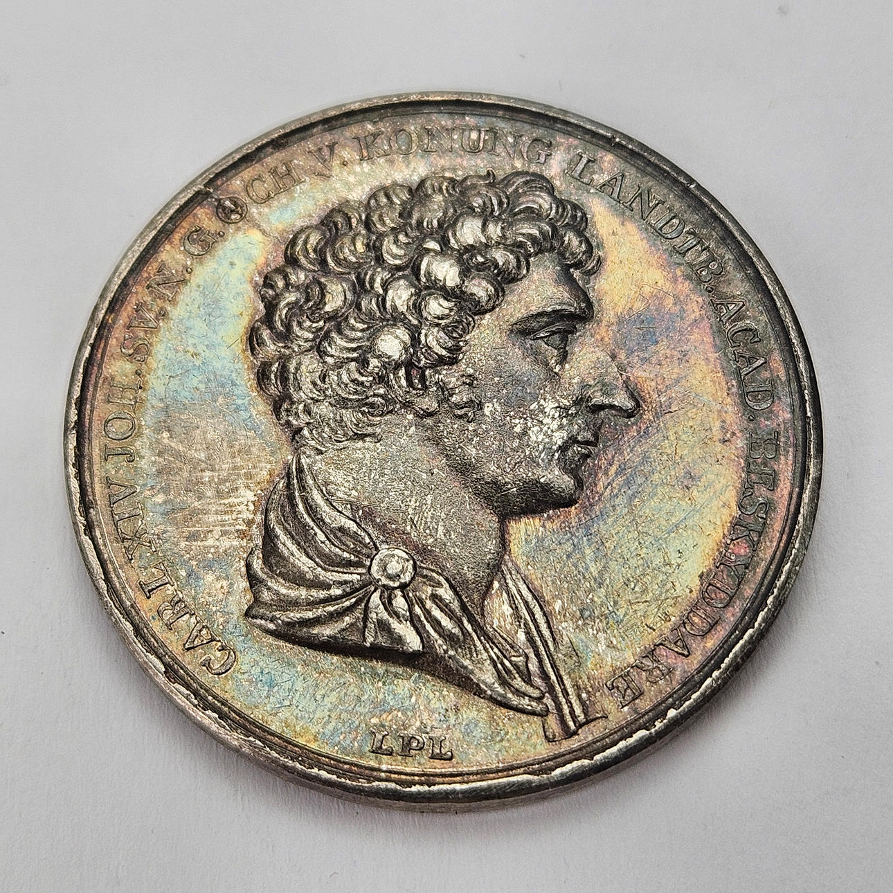 A silver medal, Carl XIV Johan.