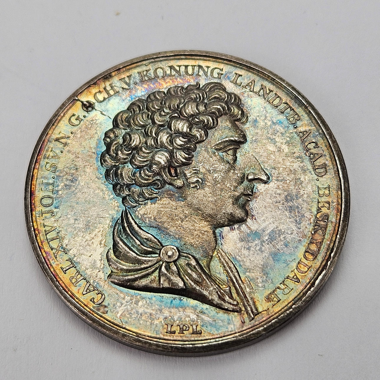 A silver medal, Carl XIV Johan.