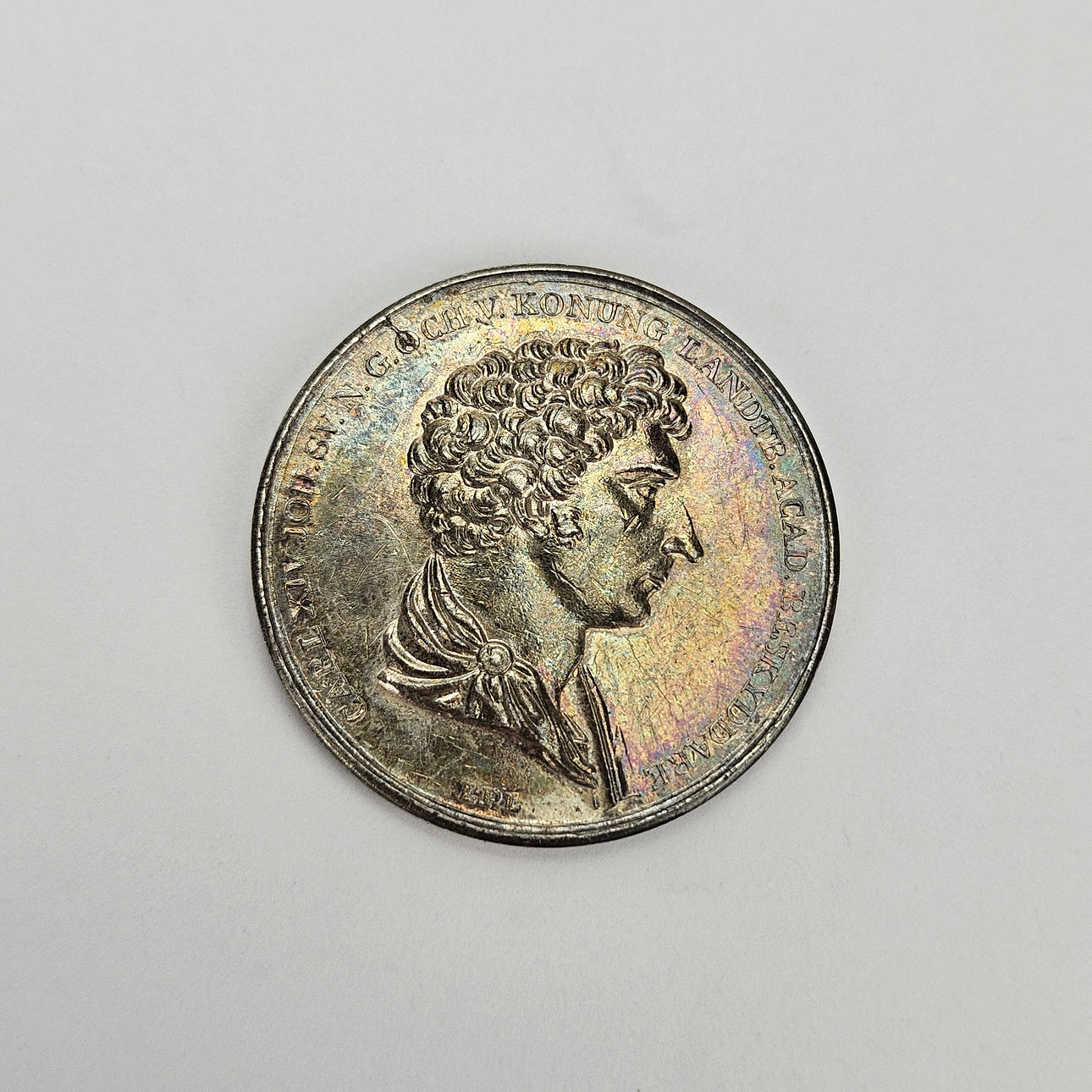 A silver medal, Carl XIV Johan.