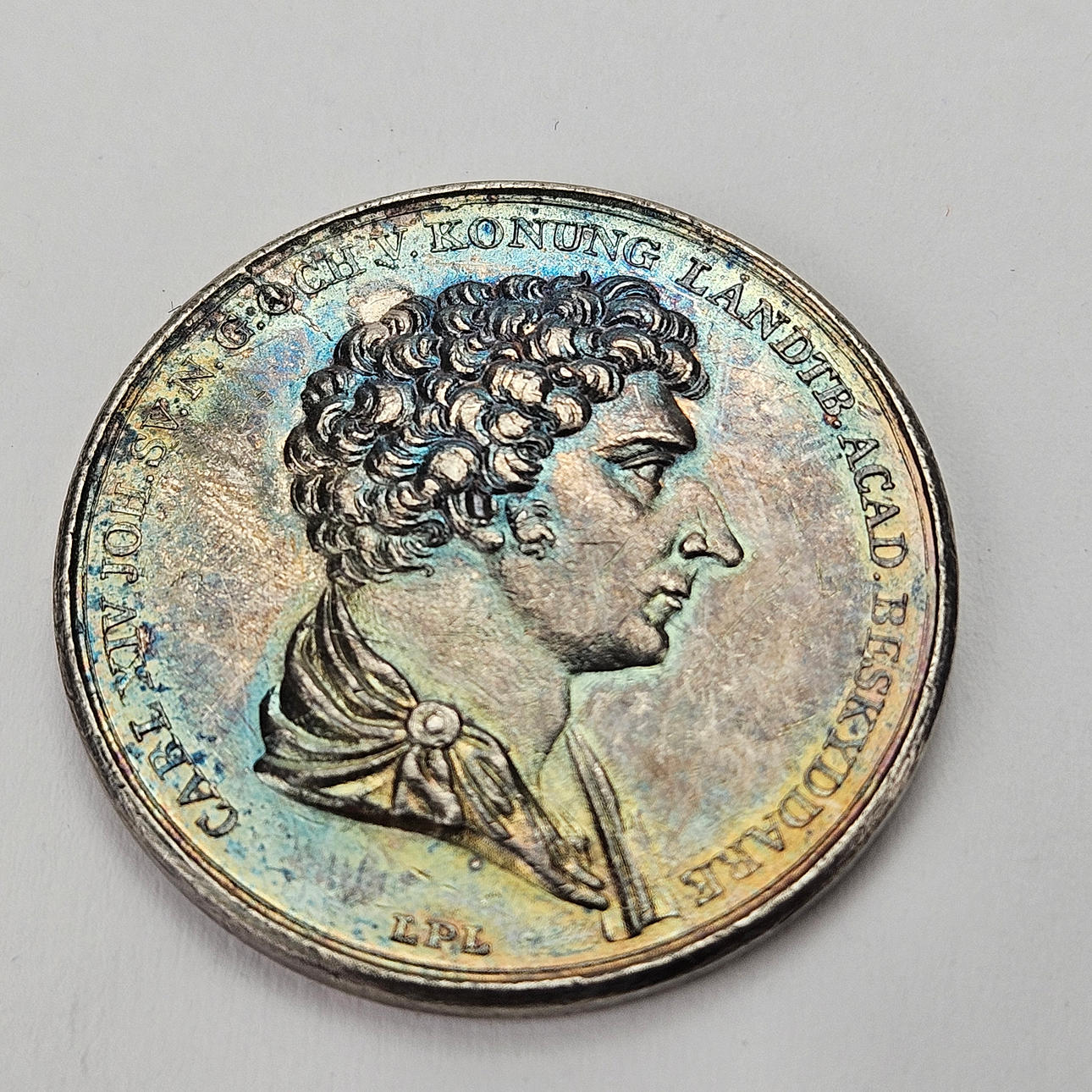 A silver medal, Carl XIV Johan.