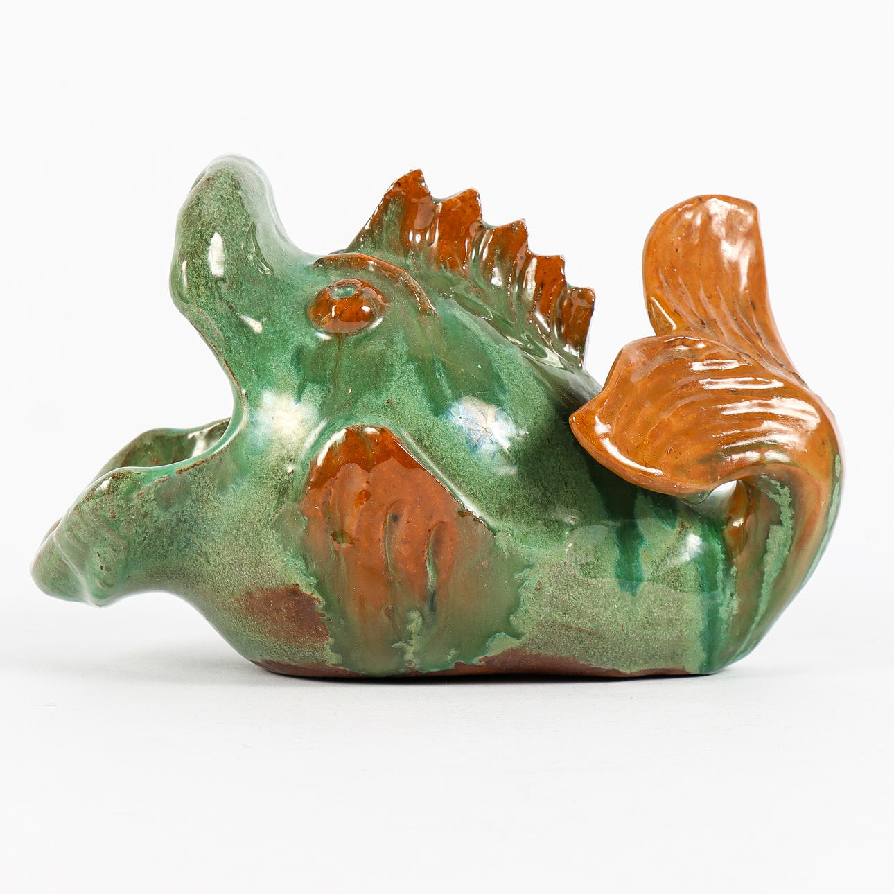 MARTIN FLODEN. Figurine, fish, Arvika.