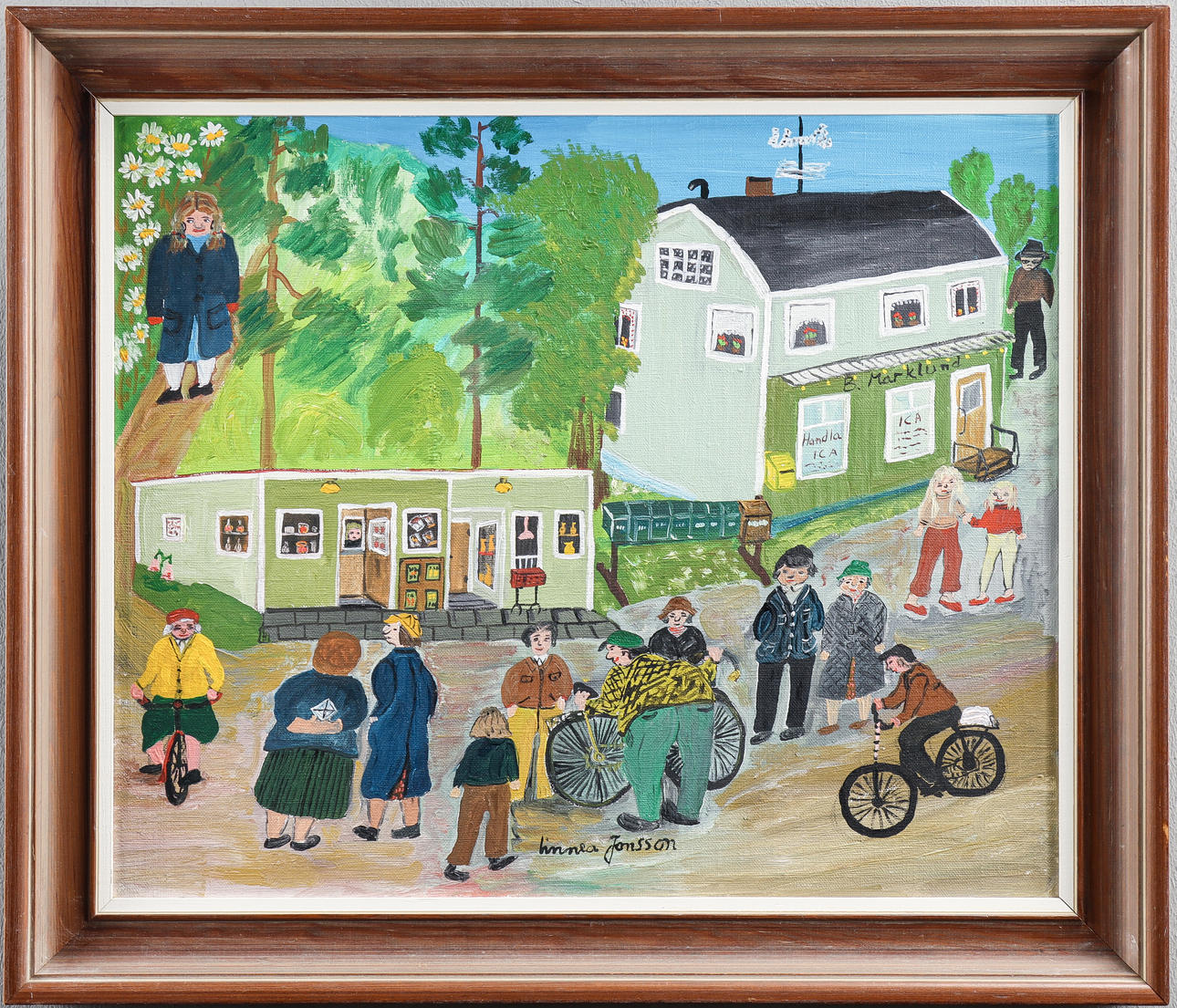 LINNEA JONSSON. Oil on canvas, signed.