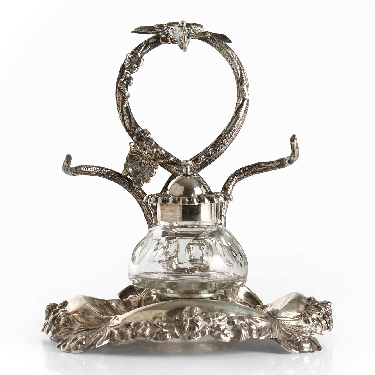 A silver writing stand, Vadstena, 1873.