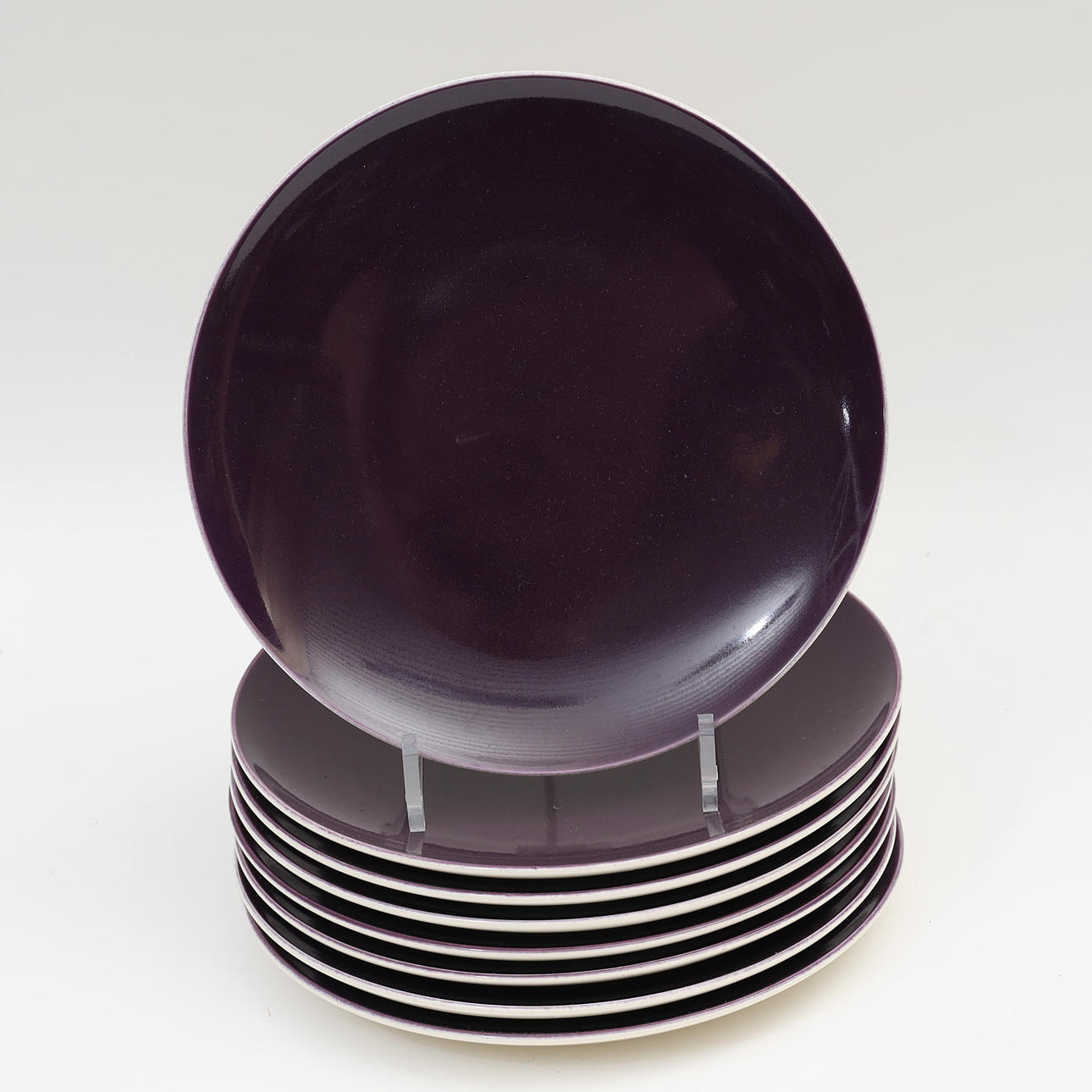 PLATES 8pcs, Aluminia Denmark.