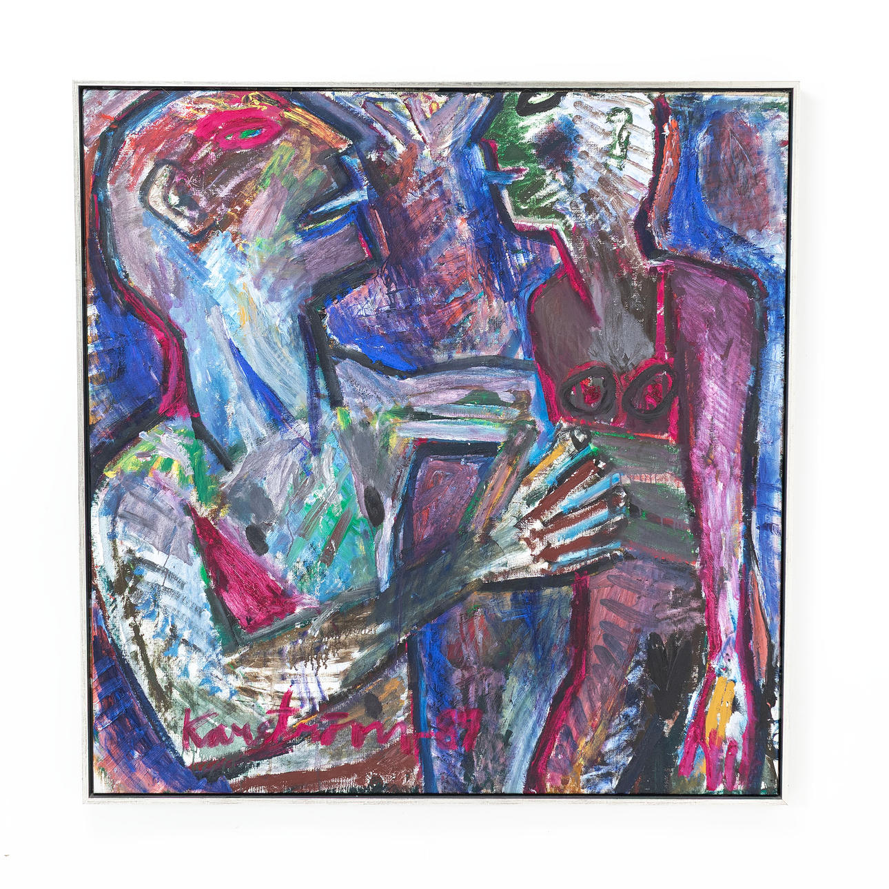 MAURITZ KARSTRÖM. Oil on canvas, signed & dated 89.