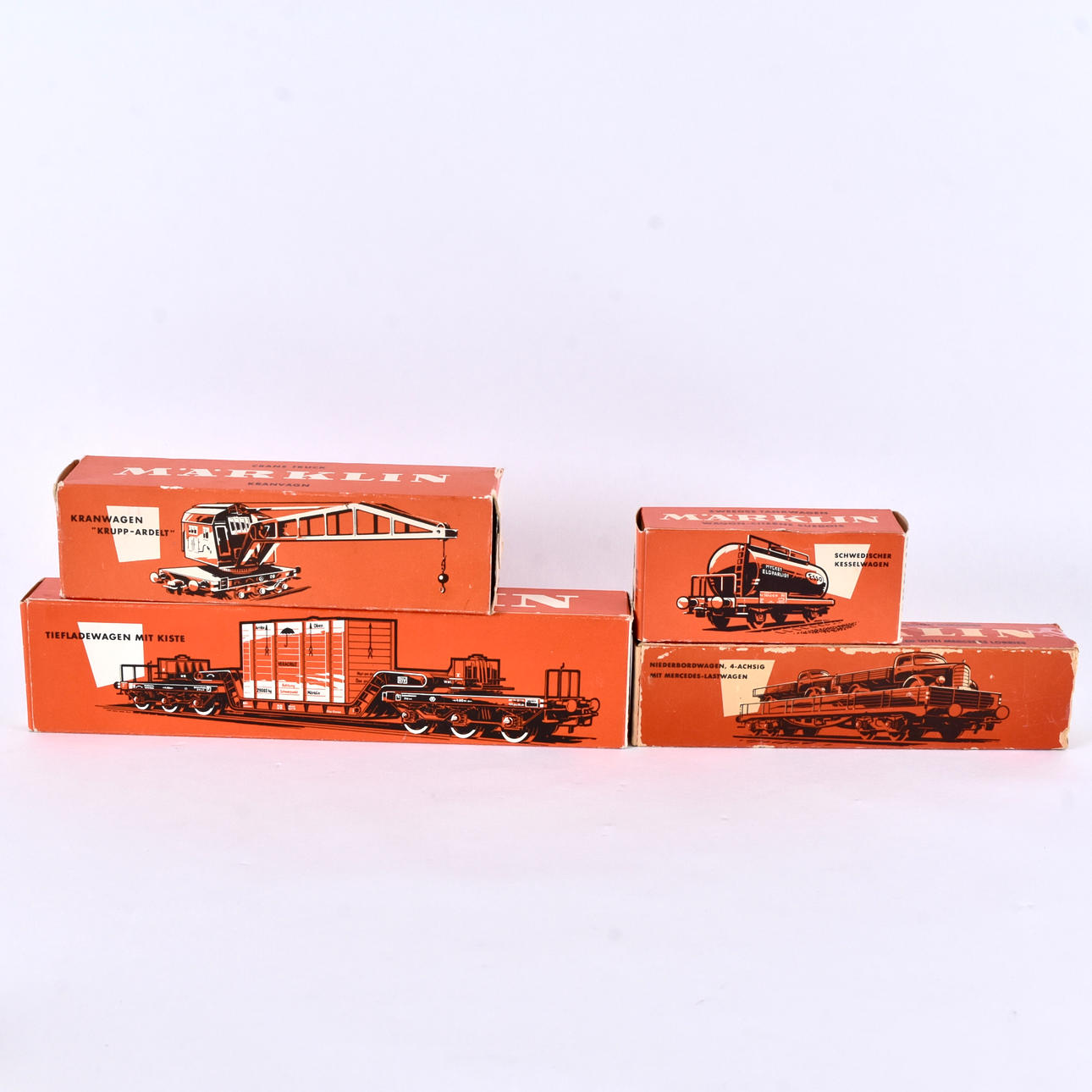 VAGNAR, 4-stycken, Märklin, 4611, 4618 4524, 4615.