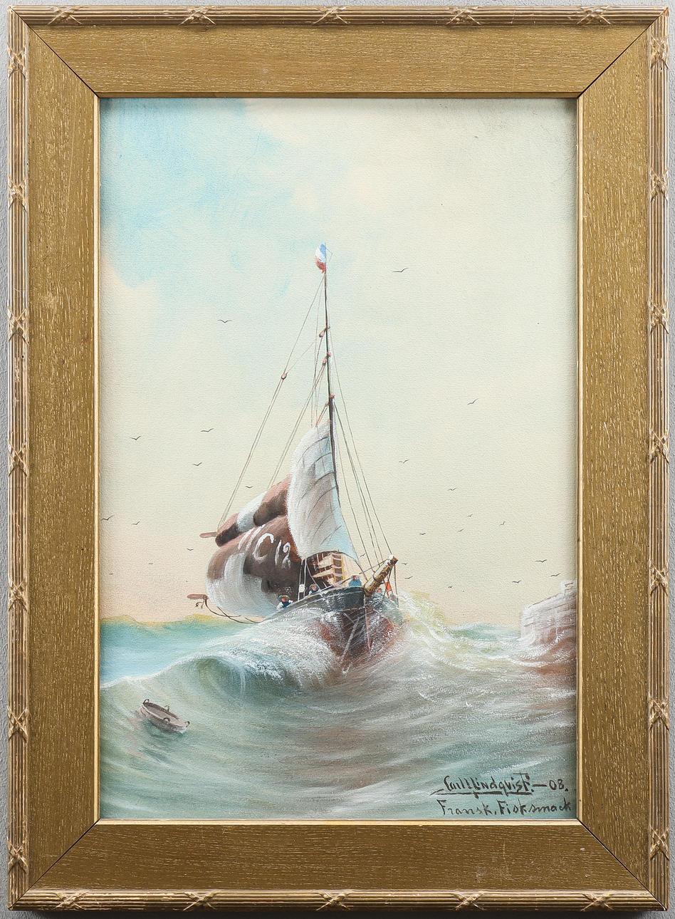 CARL L LINDQVIST. Mixed media, signed -08.