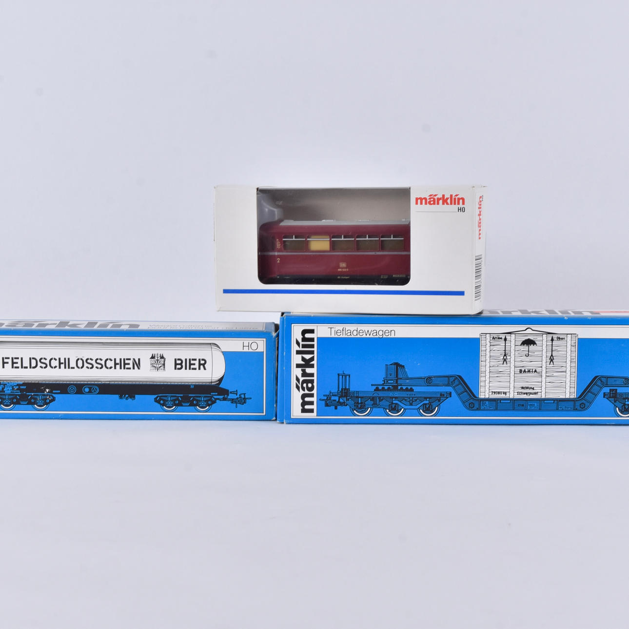 TROLLEYS, 3 pieces, Märklin, 4018, 4632, 4618.