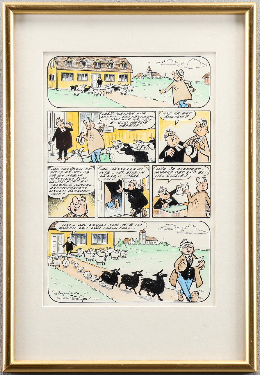 TORSTEN BJARRE. Watercolour and ink, signed 1976.