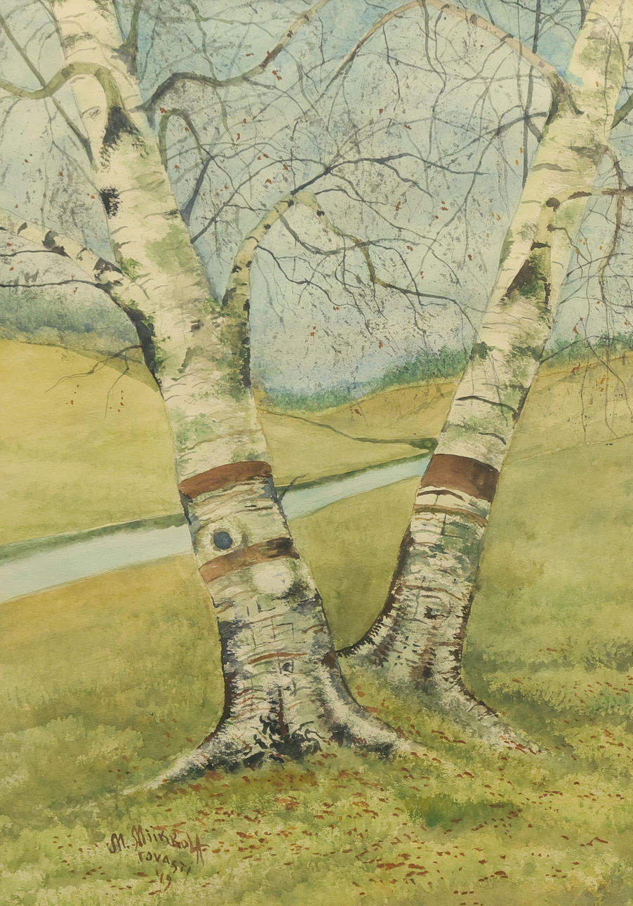 MIKAEL MIIKKOLA. Watercolour, signed and dated 19.