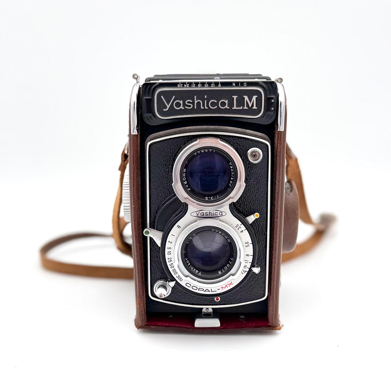 A mid-20th century Yashica LM camera.