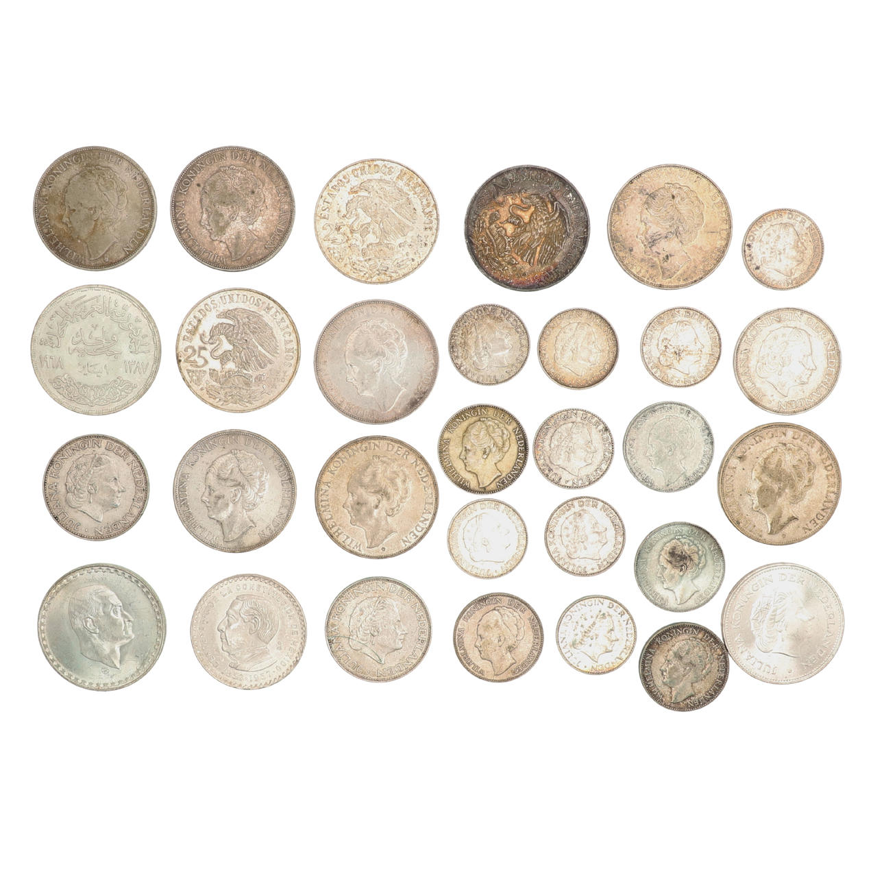WORLD COINS: A COLLECTION OF CROWN SIZED AND OTHER COINS. Coins, Medals ...