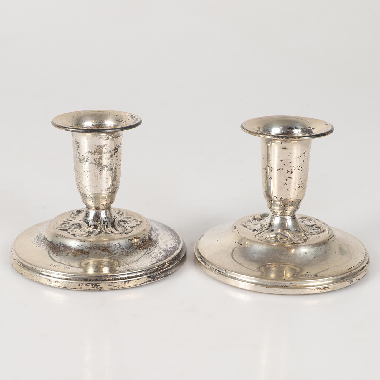 CANDLESTICKS, 1 pair, silver.