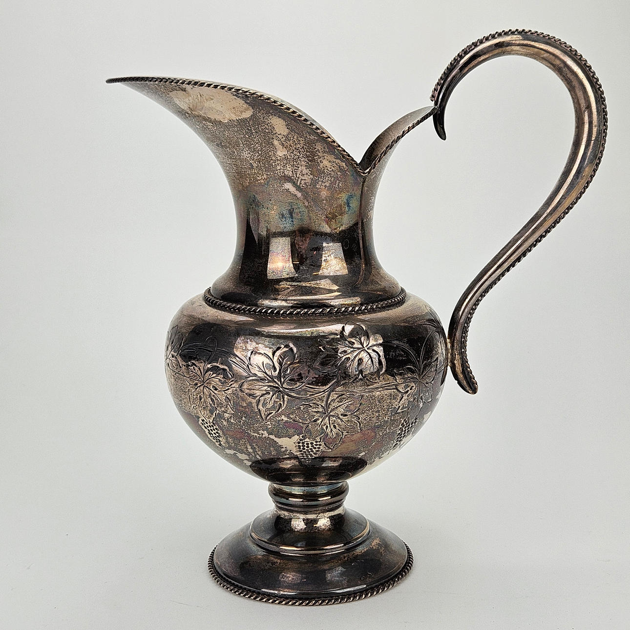 WINE JUG, silver, Spain, weight approx. 449 grams.