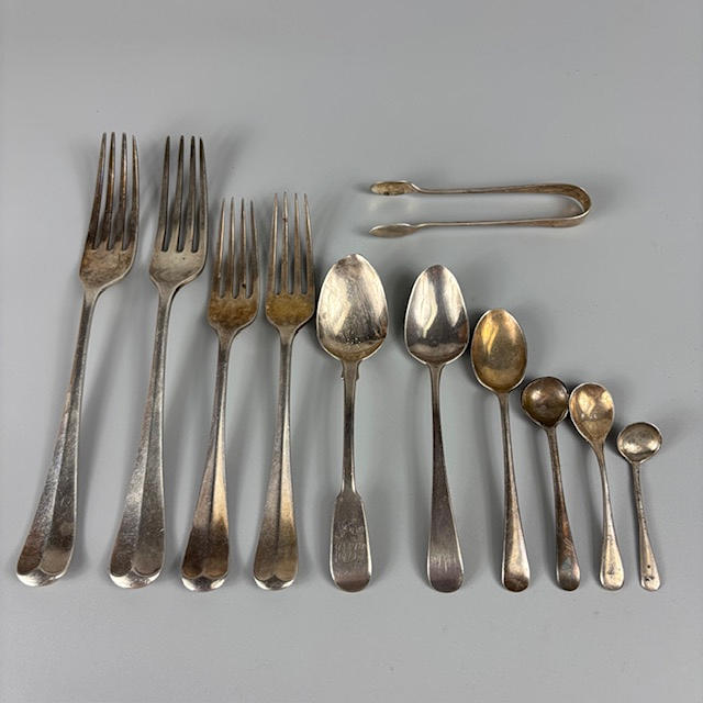 ENGLISH HALLMARKED SILVER CUTLERY.