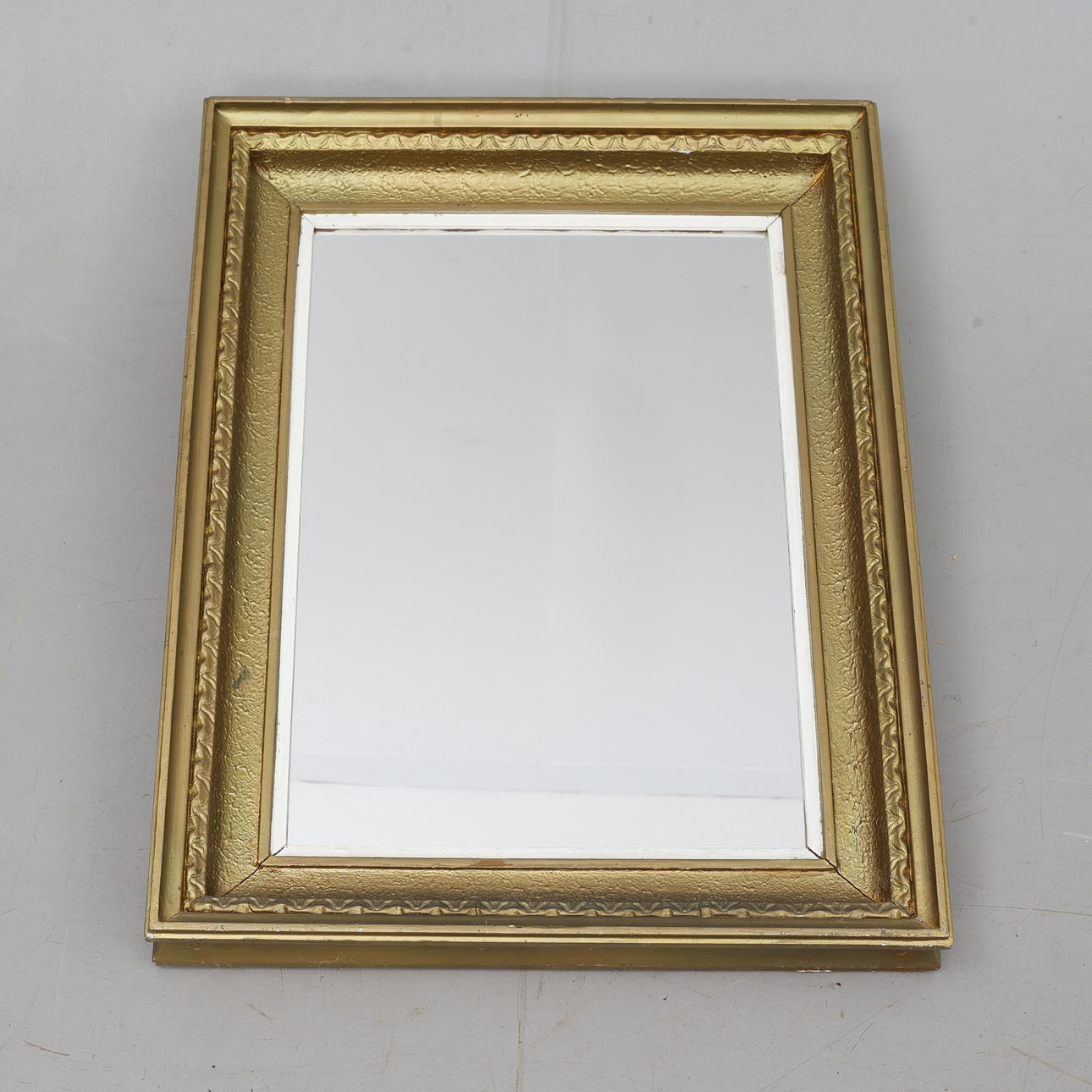 MIRROR, with wooden frame.