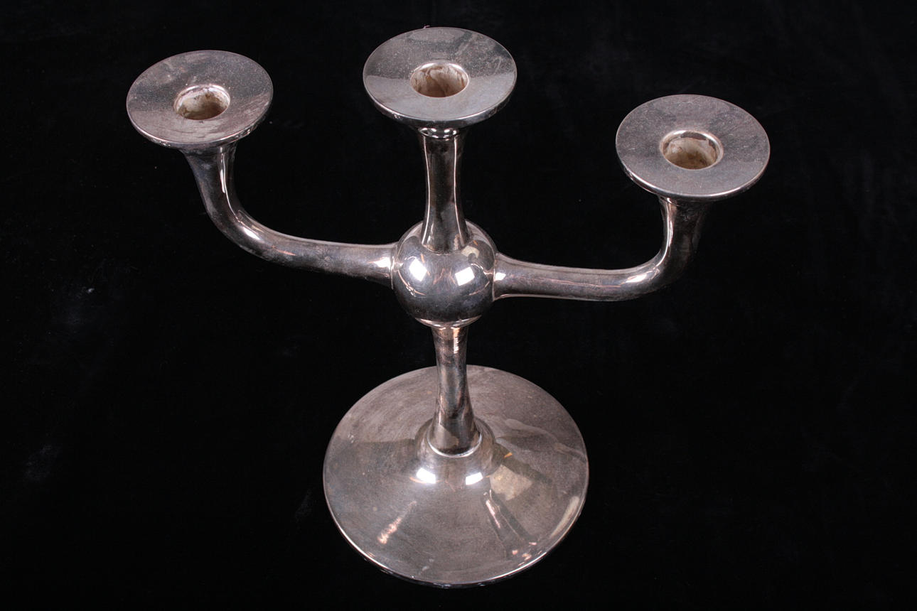 KANDELABER, silver, Karl J Ottesen, Norge, 1900-tal. 830, ca 749 gram.