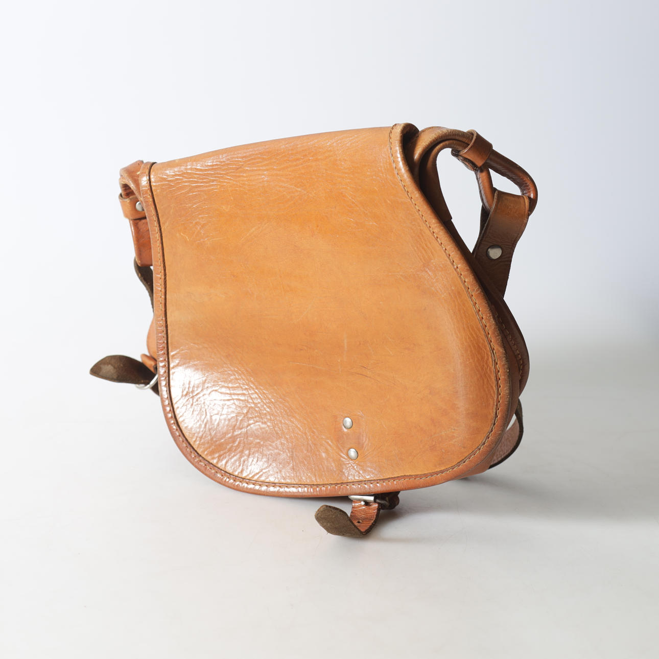 JAKTVÄSKA, läder, 1900-tal.