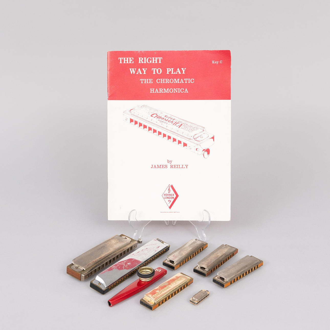 A 9-piece, 20th century PARTI HARMONICA.