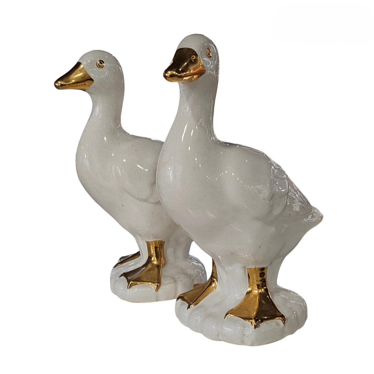 Pair of ceramic geese.