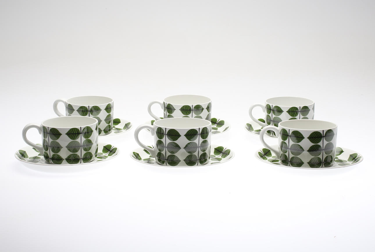 TE/KAFFESERVIS, 6 delar, Berså, Stig Lindberg, Gustavsberg.