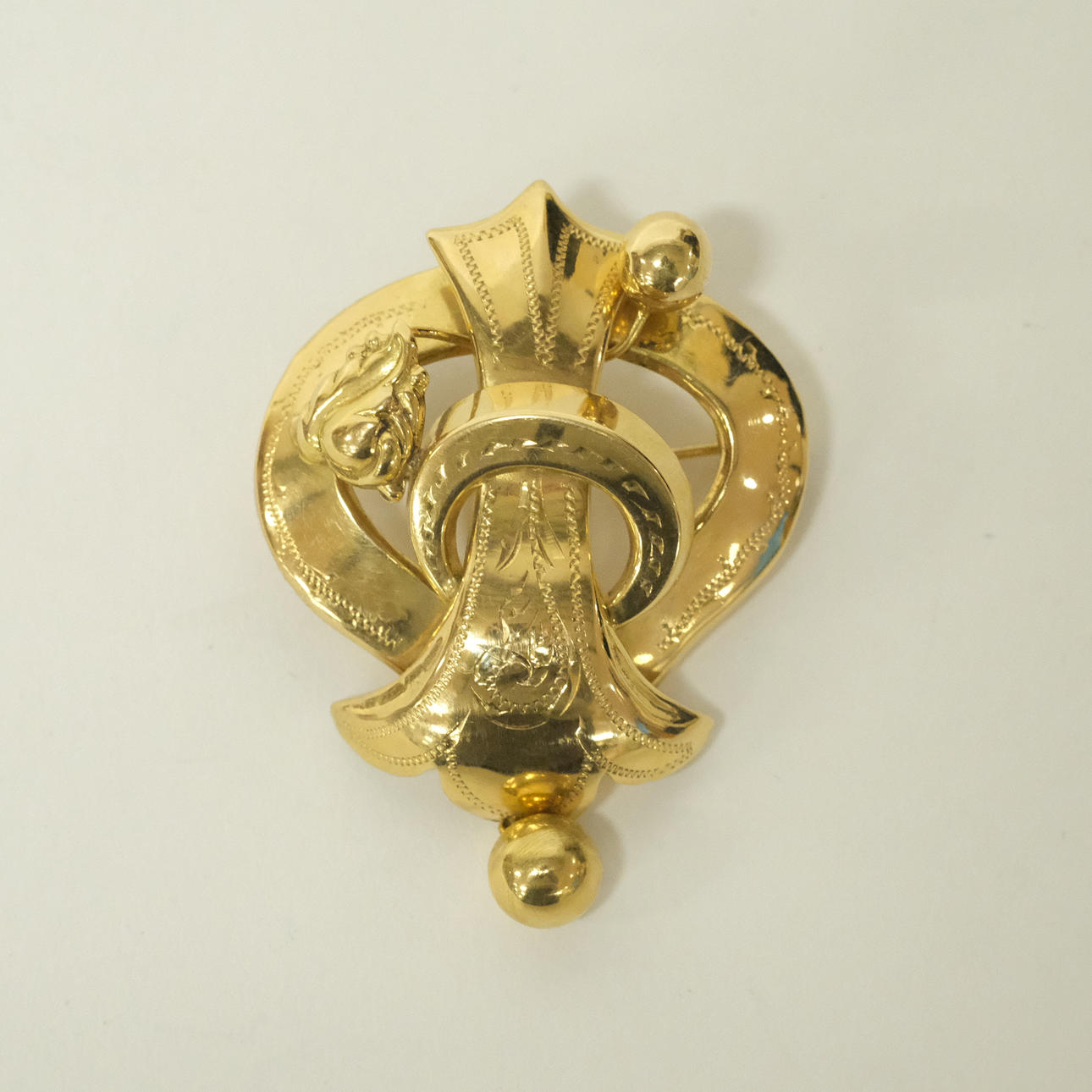 BROOCH/PENDANT, 18K GOLD.