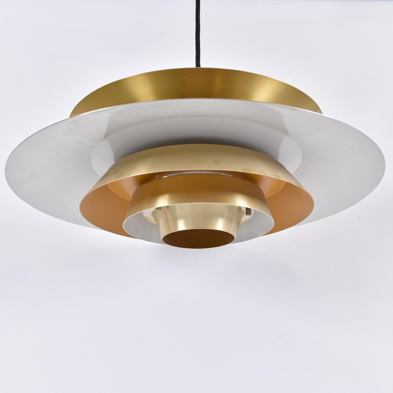 BENT NORDSTED. Ceiling lamp, brass, 1970s.