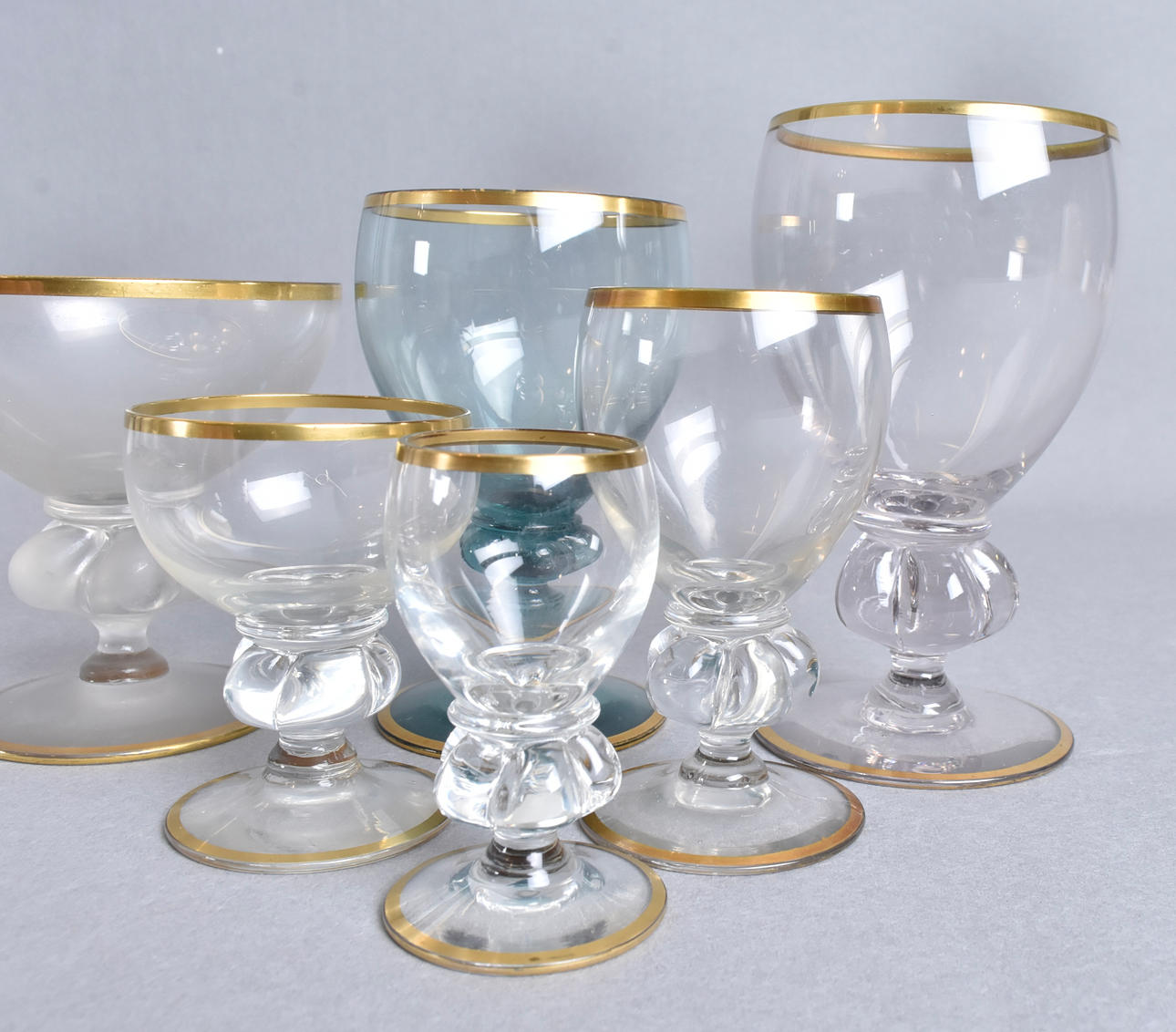 JACOB E BANG. glassware, about 100 pieces, Holmegaard Gisselfeld.