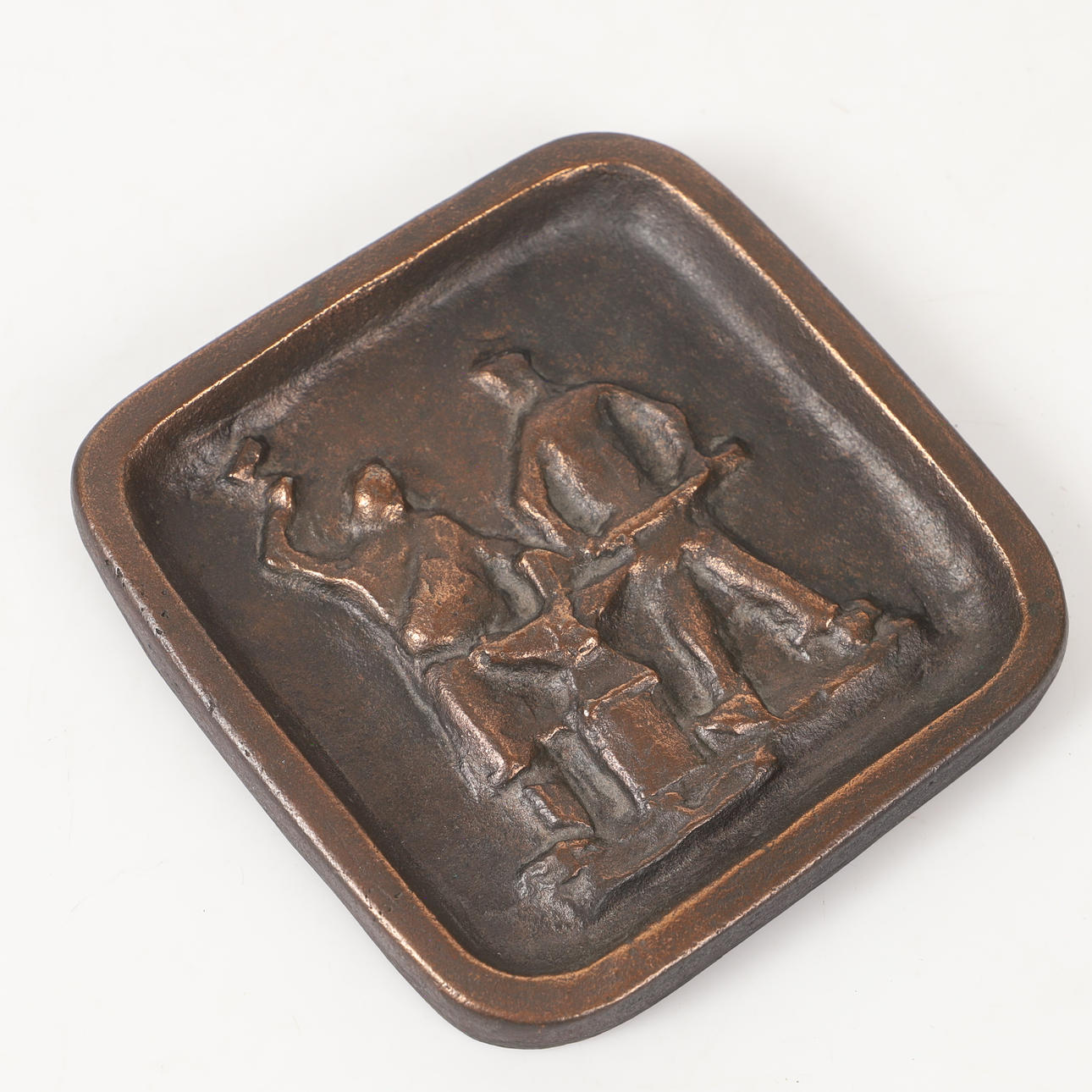 ALLAN EBELING. Barrel, blacksmiths, bronze, Eskilstuna, signed.