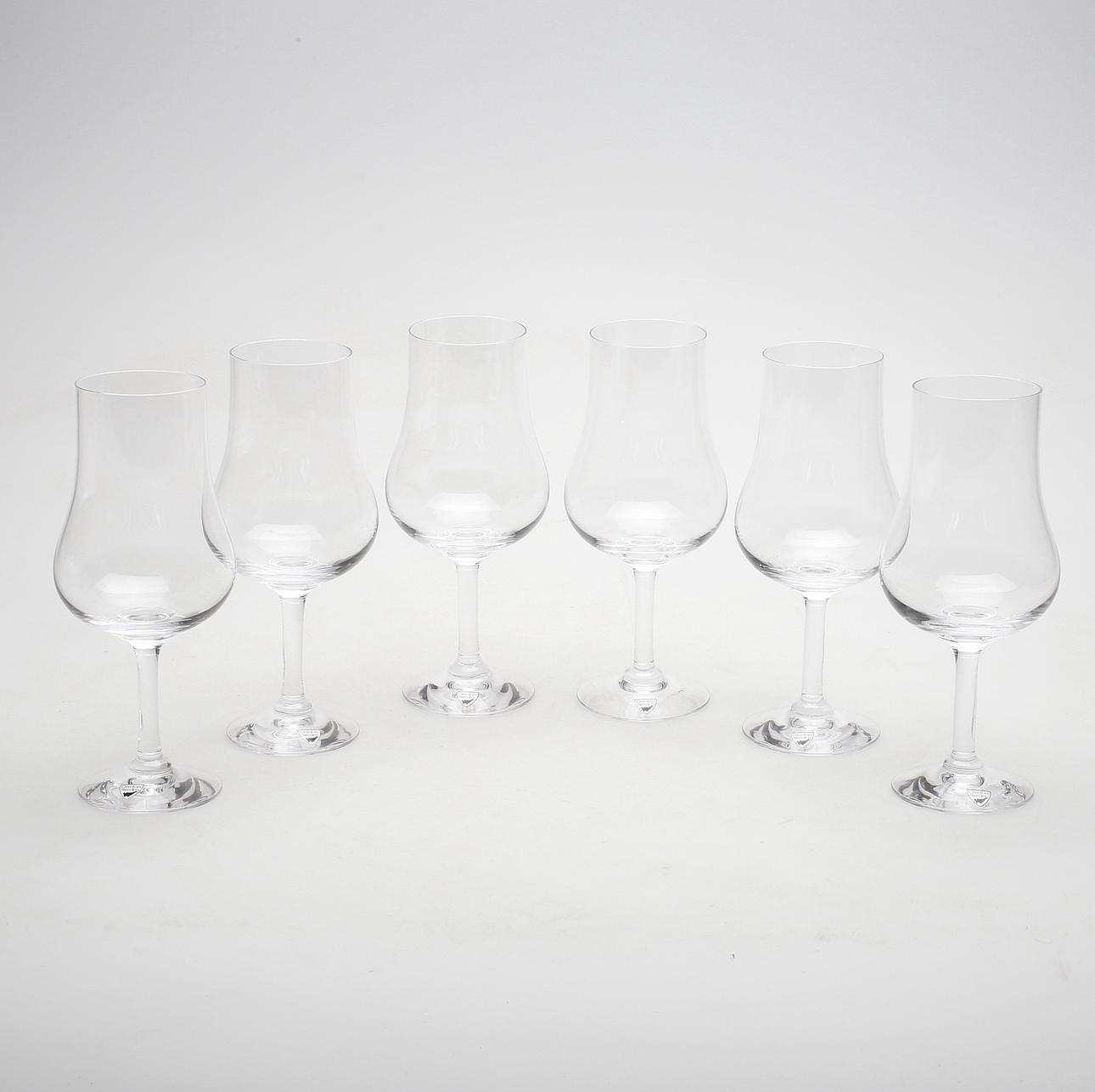VINGLAS, 6 st, bourgogneglas, Orrefors.