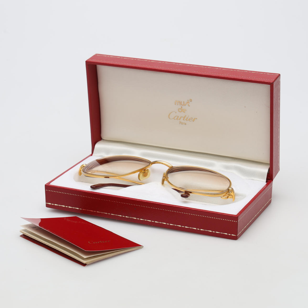 CARTIER eyeglass frames with cut glass.