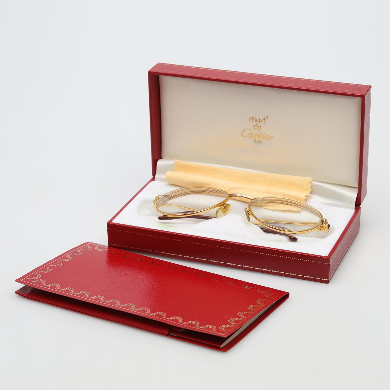 CARTIER eyeglass frames with cut glass.