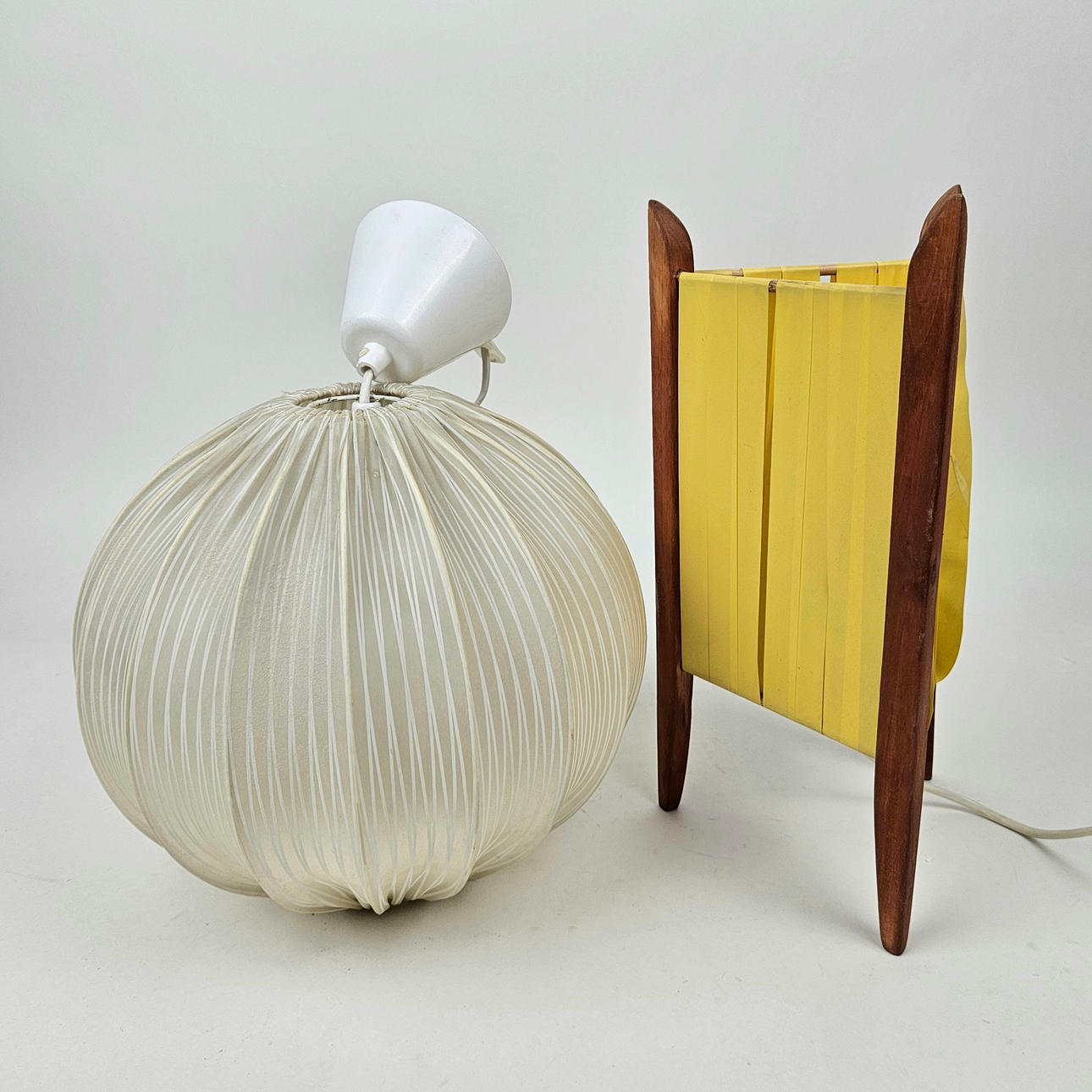 CEILING LAMP AND TABLE LAMP, 1950/60's.