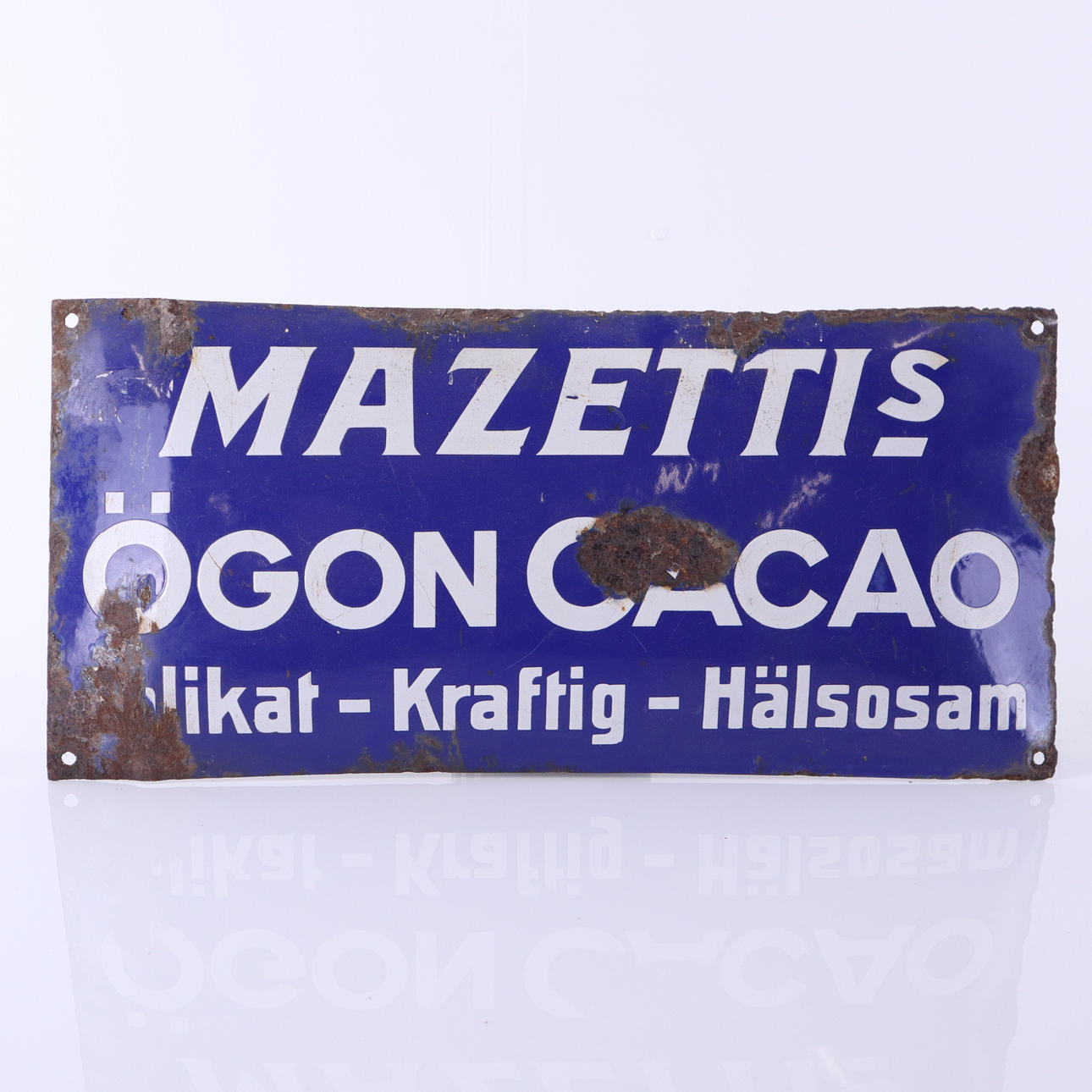 MAZETTI, emaljskylt, 1910/20-tal.