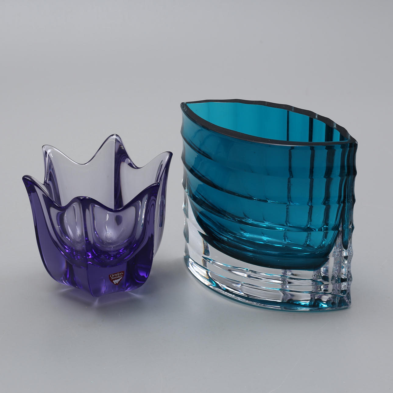 VASER, 2 st glas, Alsterbro/Orrefors.