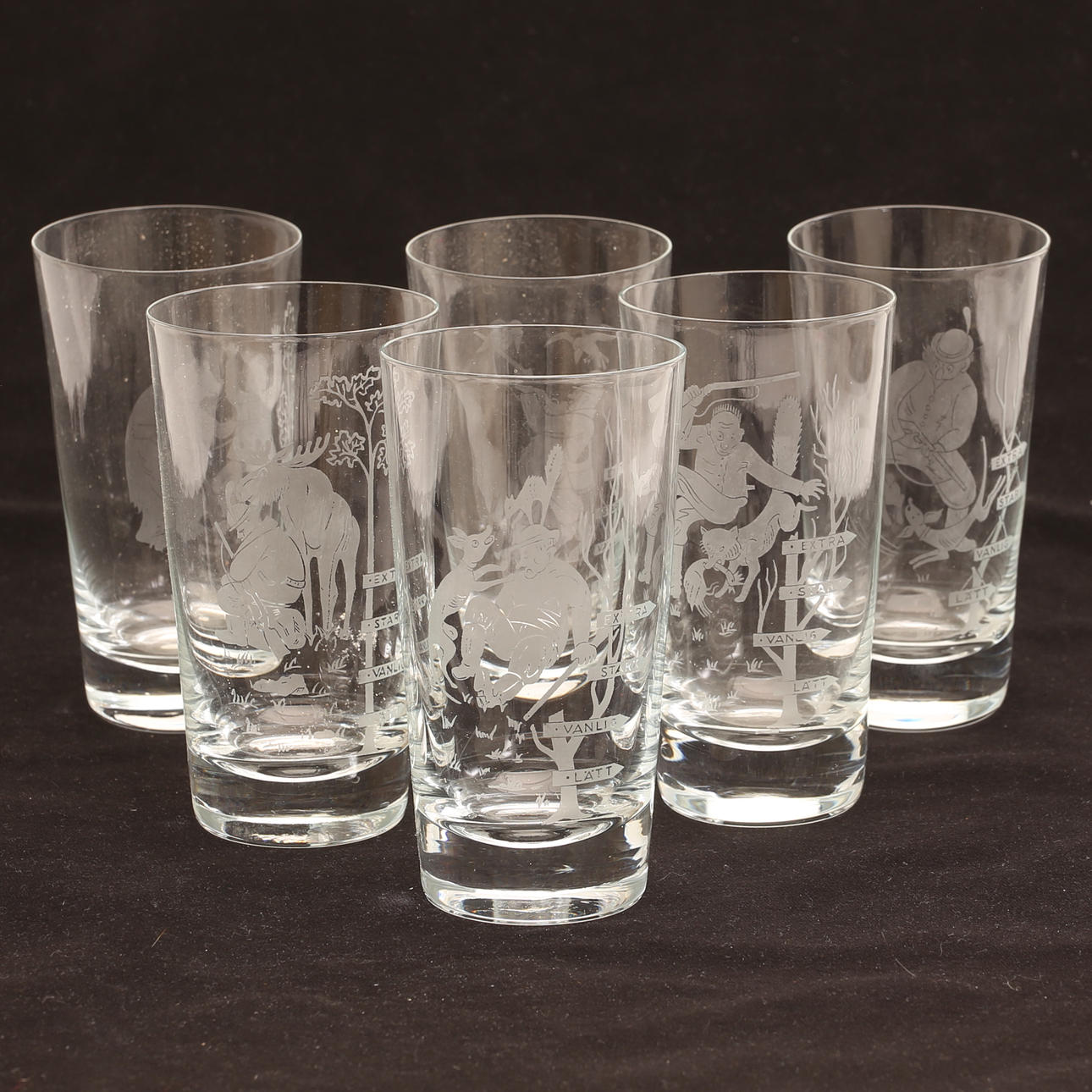 GROGGLASS, 6 pieces.