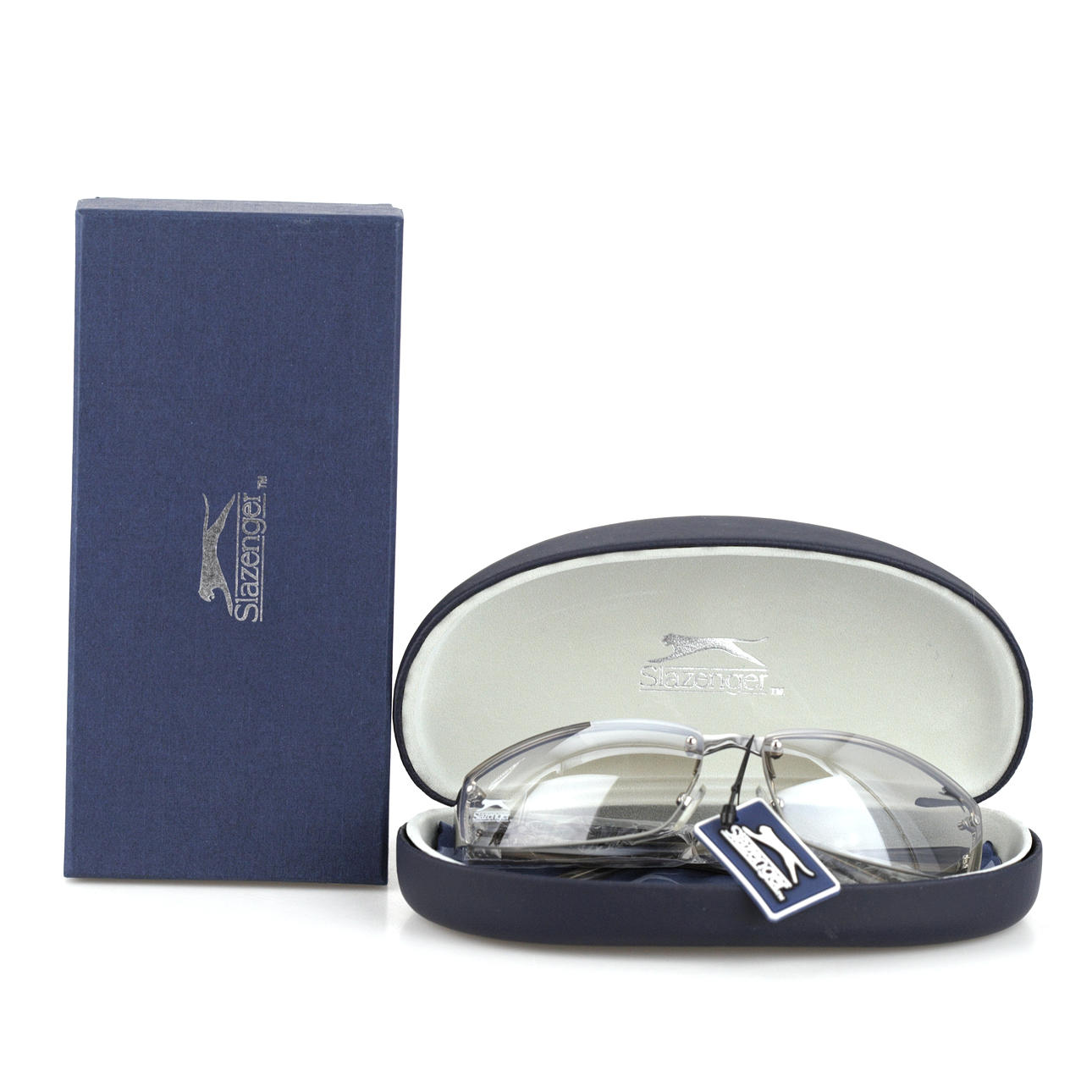 SUNGLASSES in case, Slazenger, contemporary.