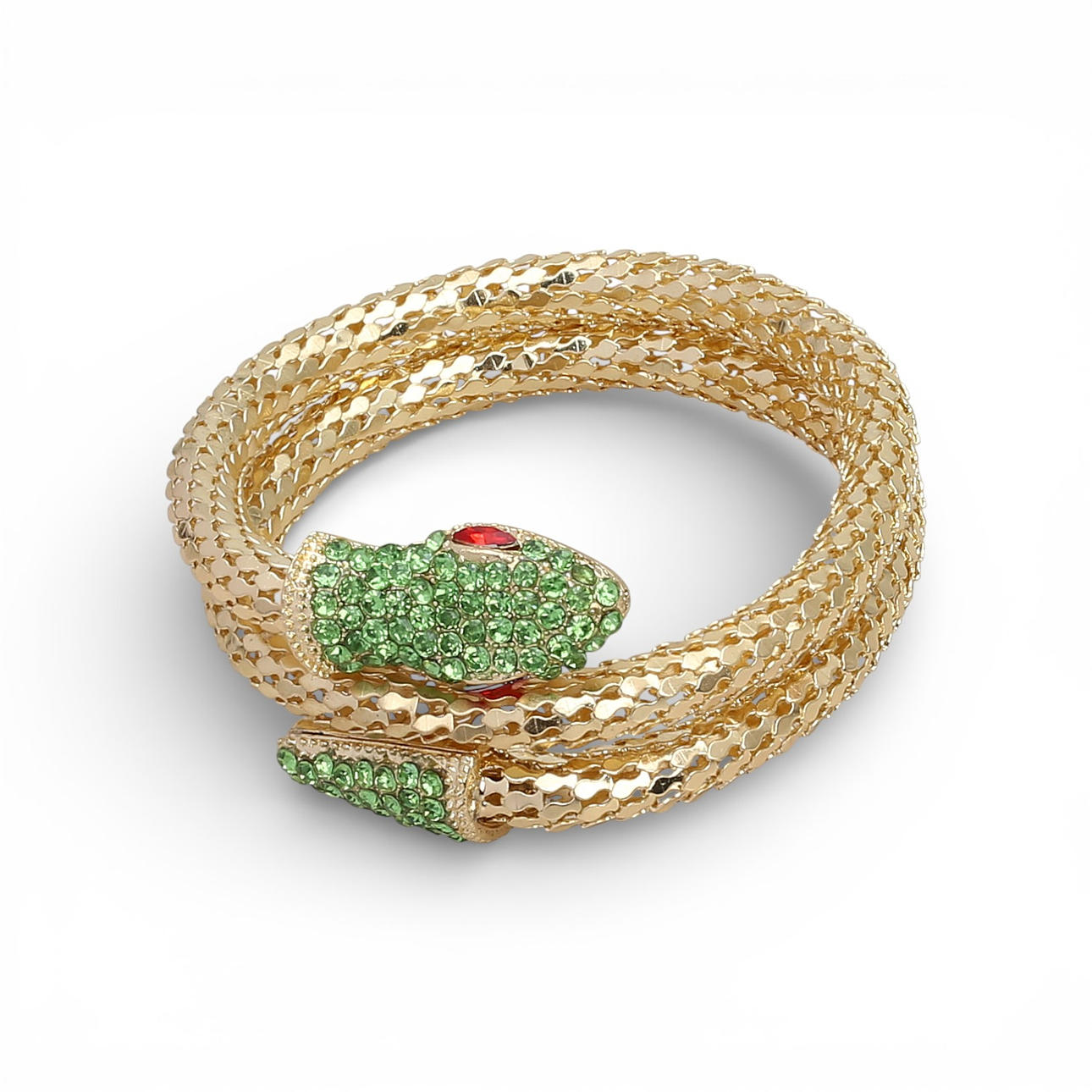 Snake-shaped bangle bracelet.
