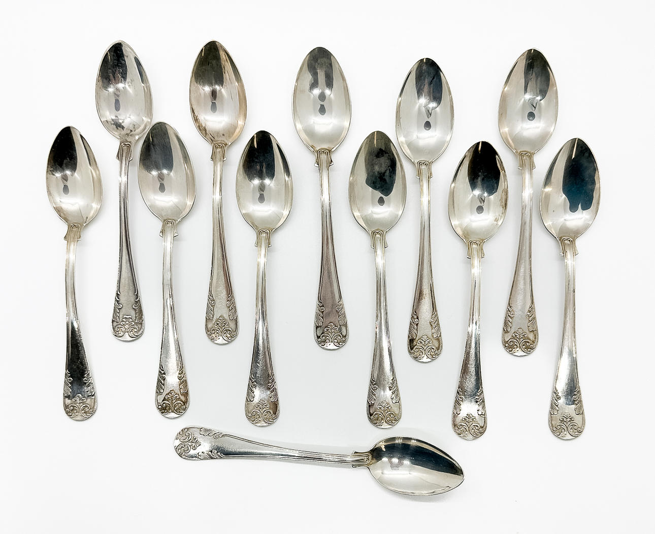 COFFEE SPOONS, 12 pcs, silver, GAB, 1908.